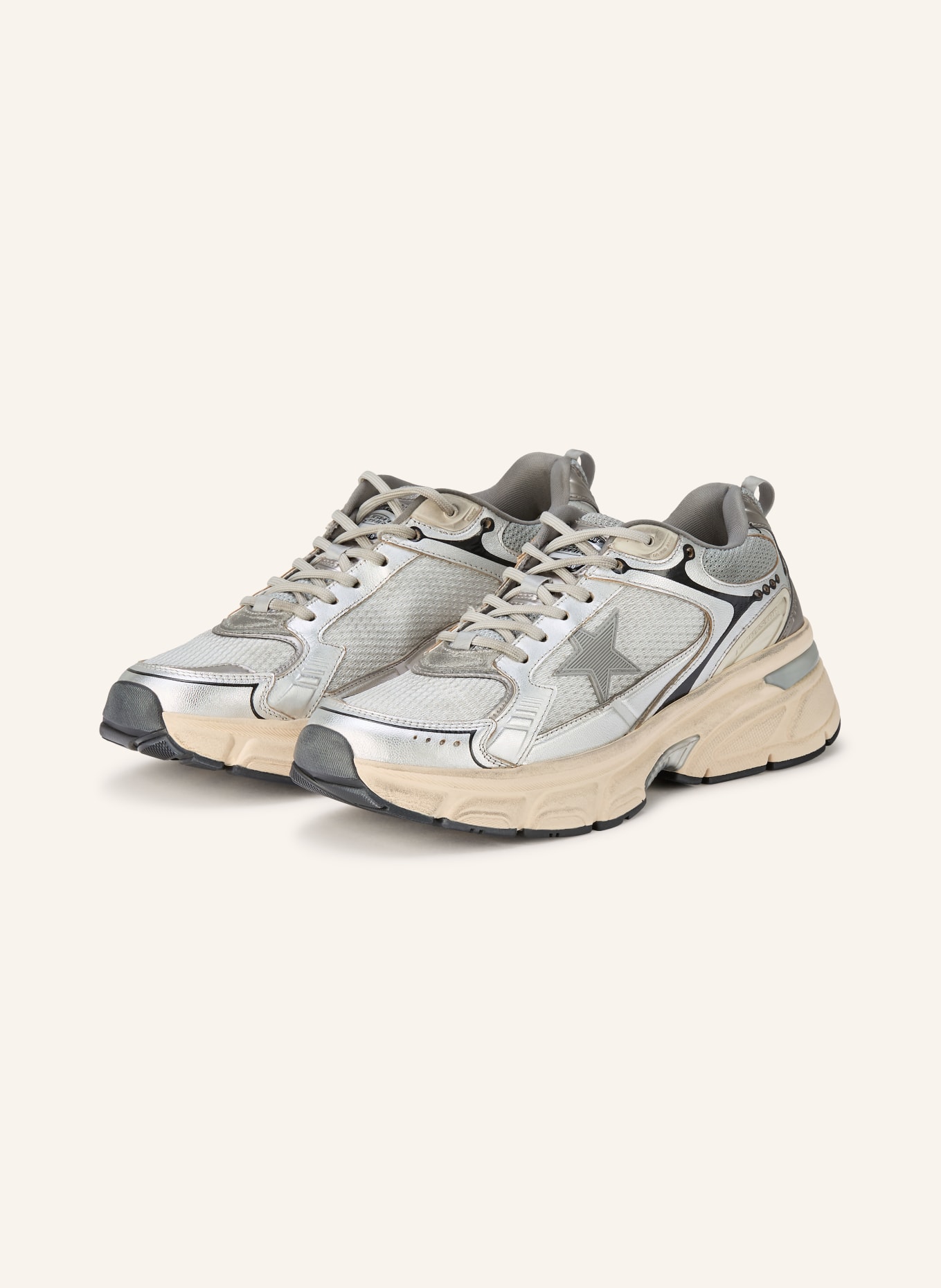 GOLDEN GOOSE LIGHTSTAR sneaker: SILVER / GRAY / BLACK