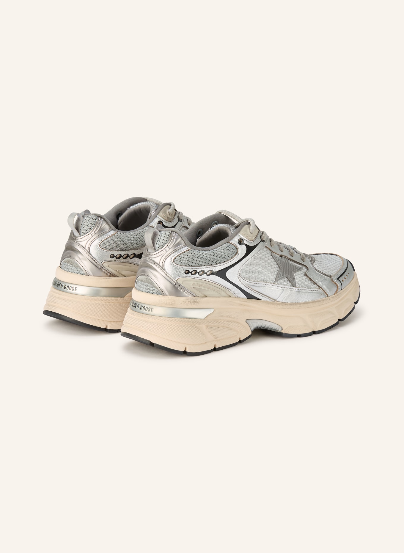 GOLDEN GOOSE LIGHTSTAR sneaker: SILVER / GRAY / BLACK