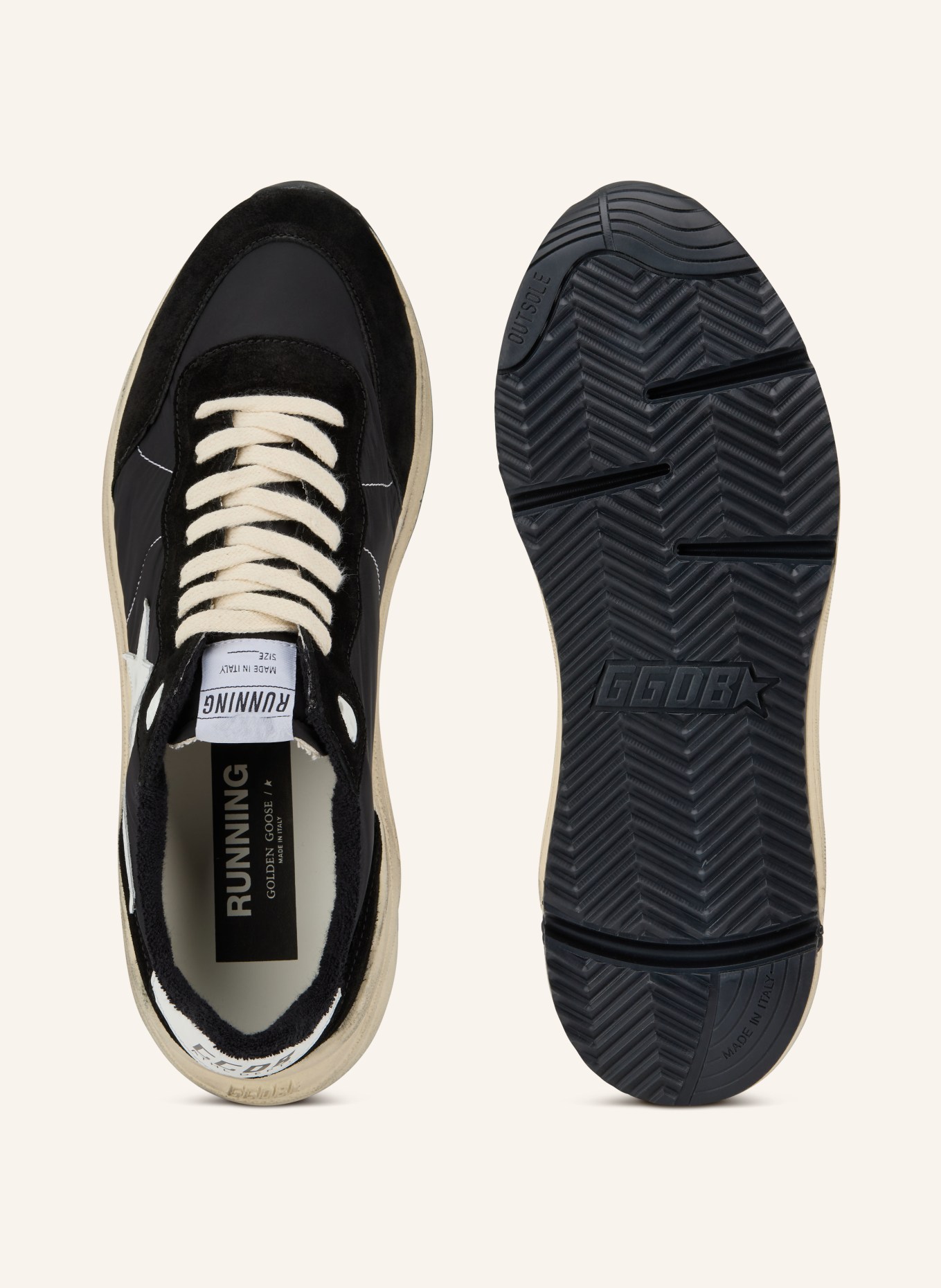 GOLDEN GOOSE Sneaker RUNNING SOLE: BLACK / WHITE