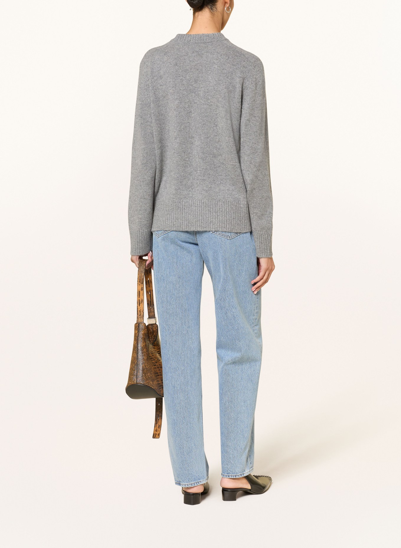 LOULOU DE SAISON Kašmírový svetr BALTRA: ŠEDÁ