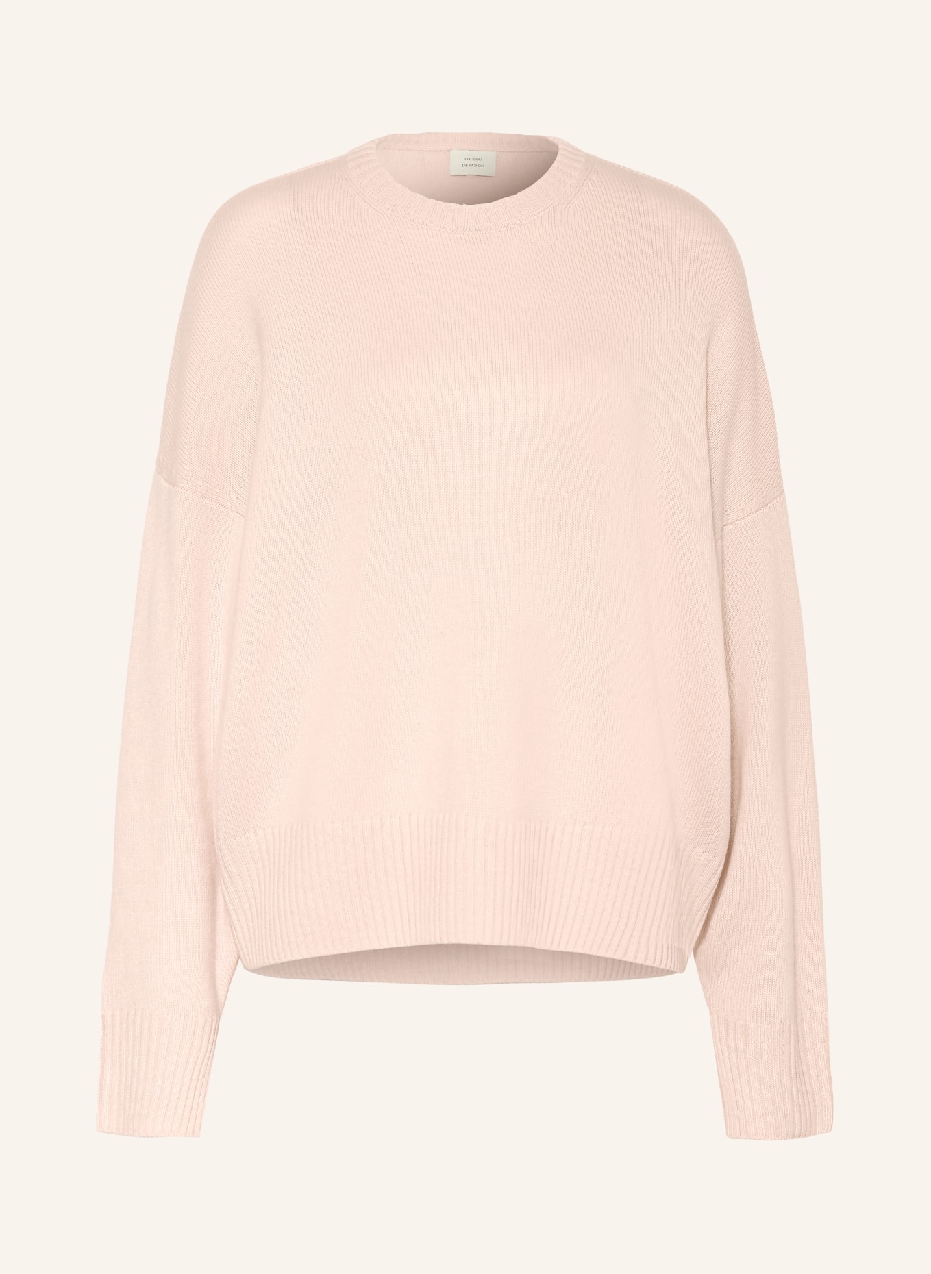 LOULOU DE SAISON ANTON cashmere sweater: LIGHT PINK
