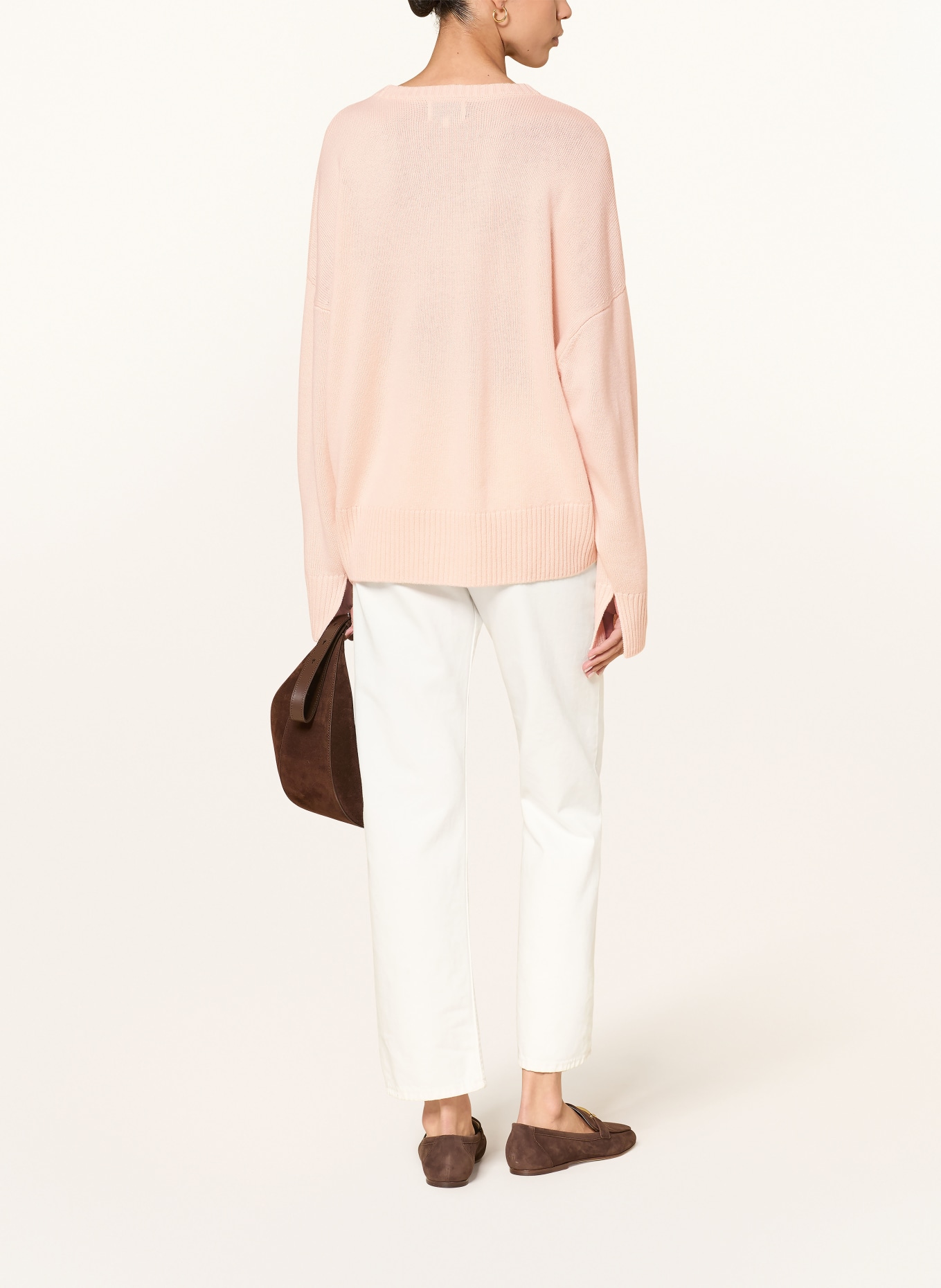 LOULOU DE SAISON ANTON cashmere sweater: LIGHT PINK