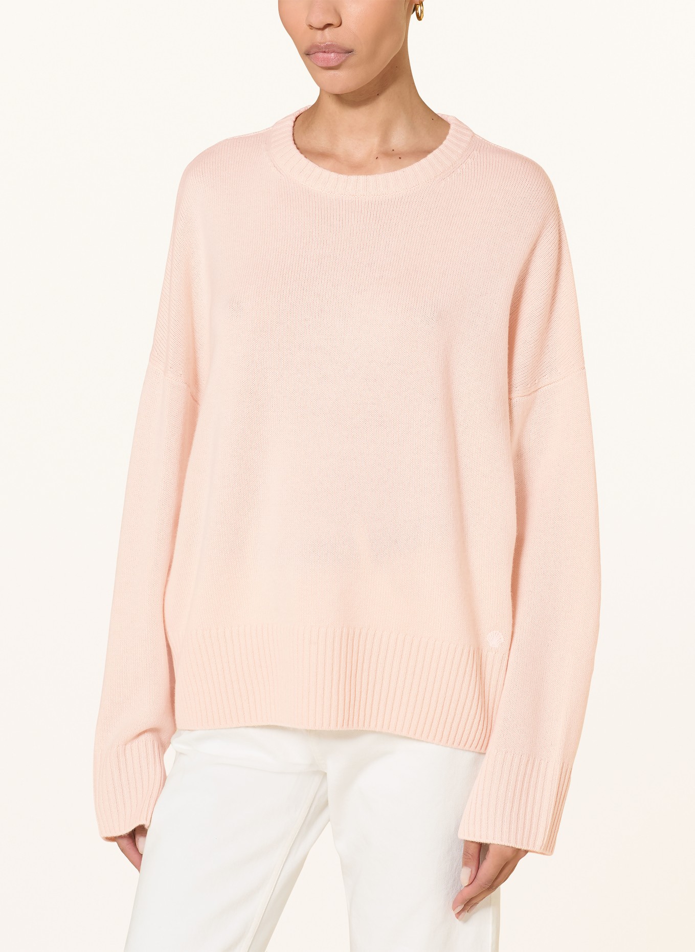 LOULOU DE SAISON ANTON cashmere sweater: LIGHT PINK