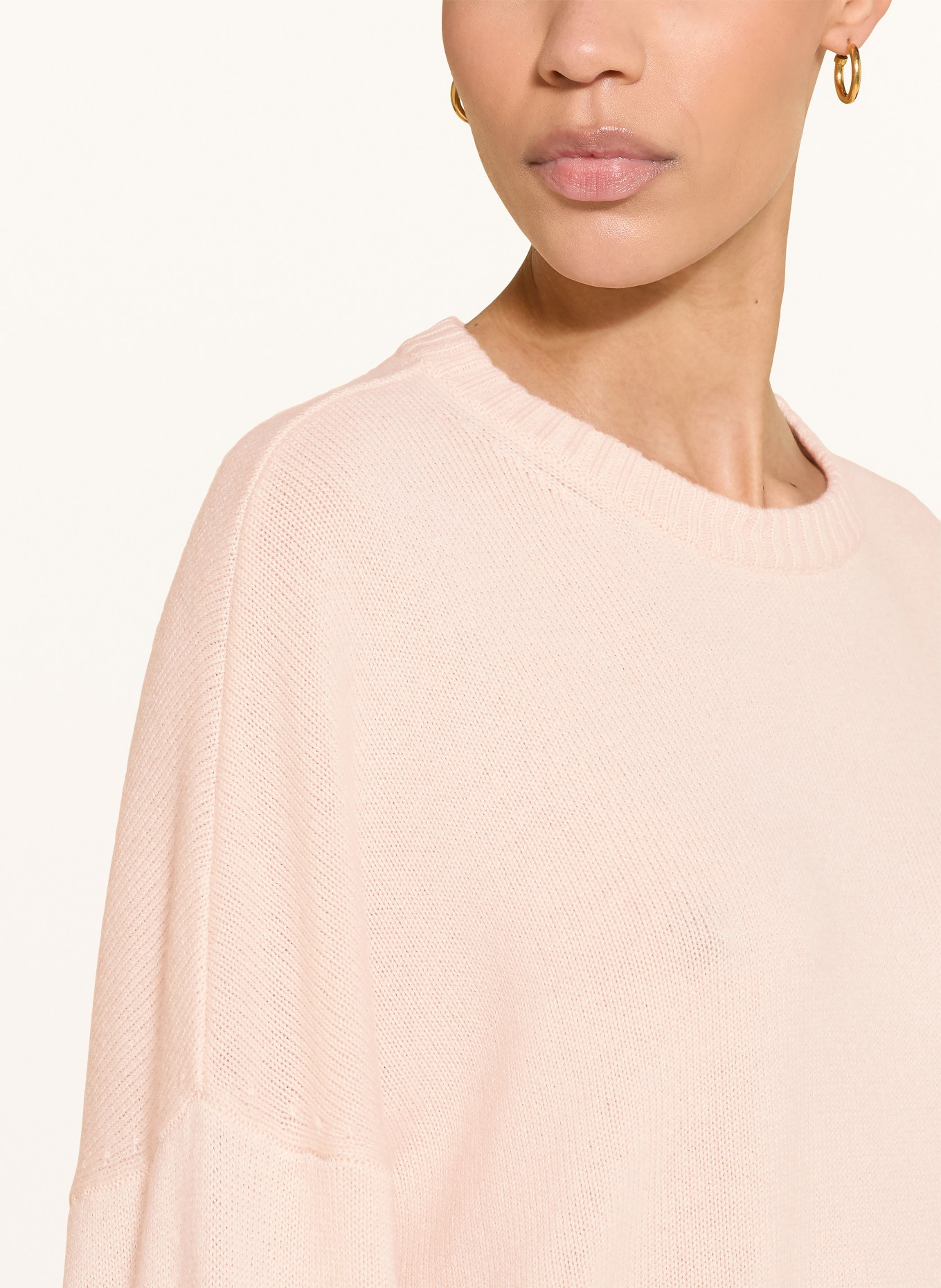 LOULOU DE SAISON ANTON cashmere sweater: LIGHT PINK