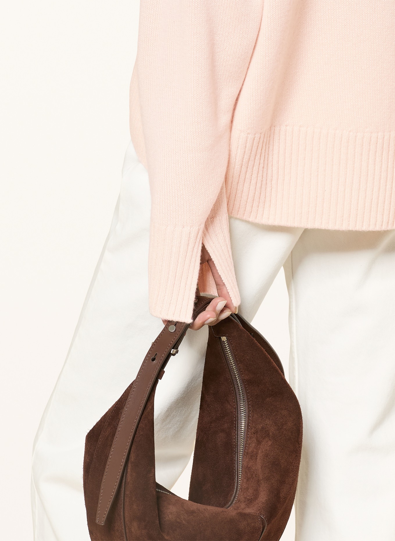 LOULOU DE SAISON ANTON cashmere sweater: LIGHT PINK