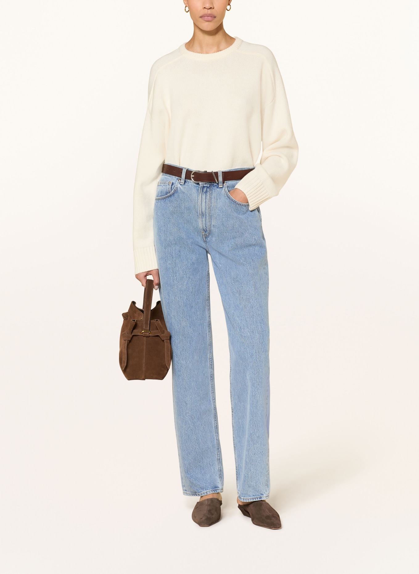 LOULOU DE SAISON SAMUR jeans: WASHED LIGHT BLUE