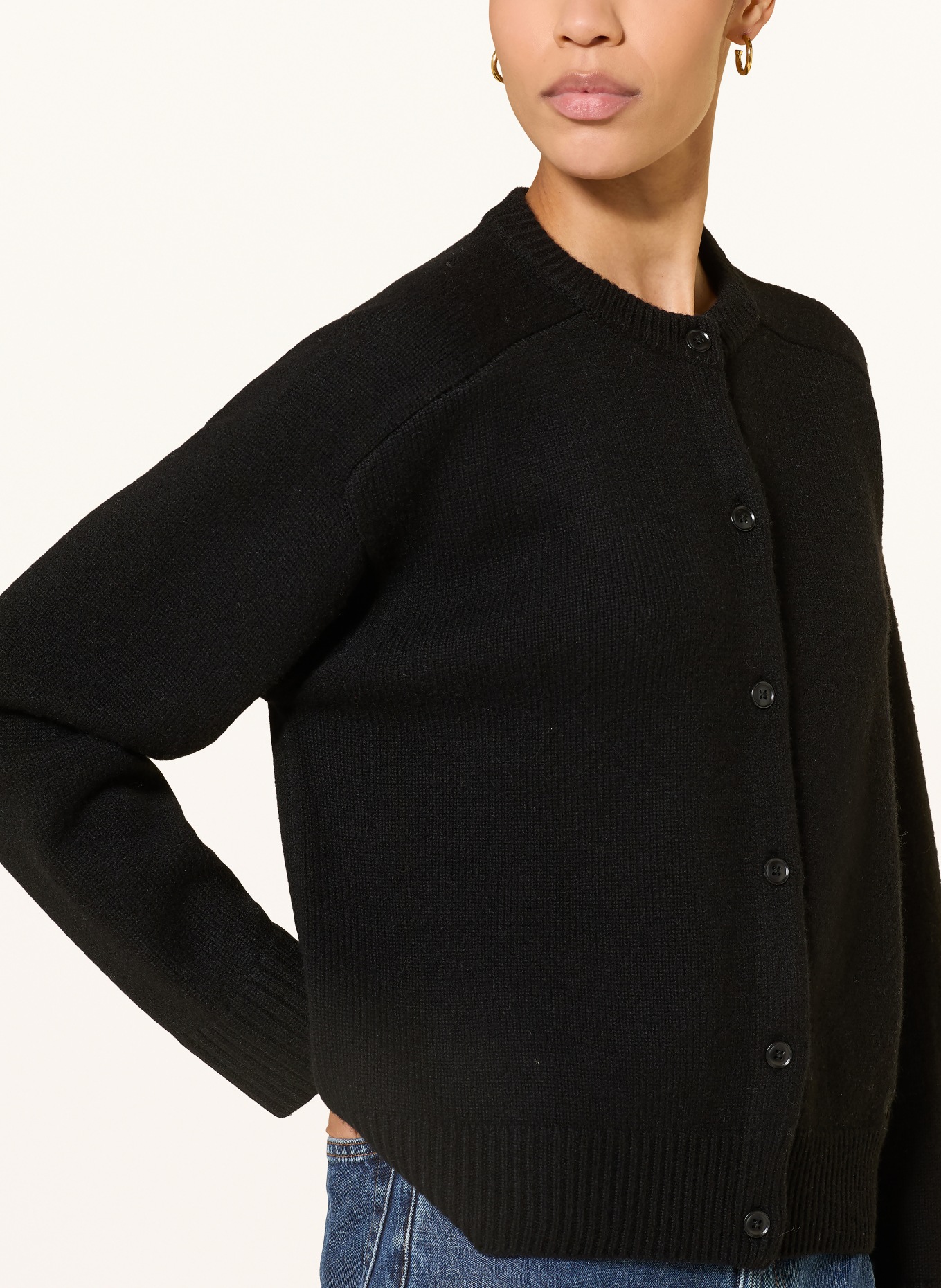 LOULOU DE SAISON AIDAR cardigan: BLACK