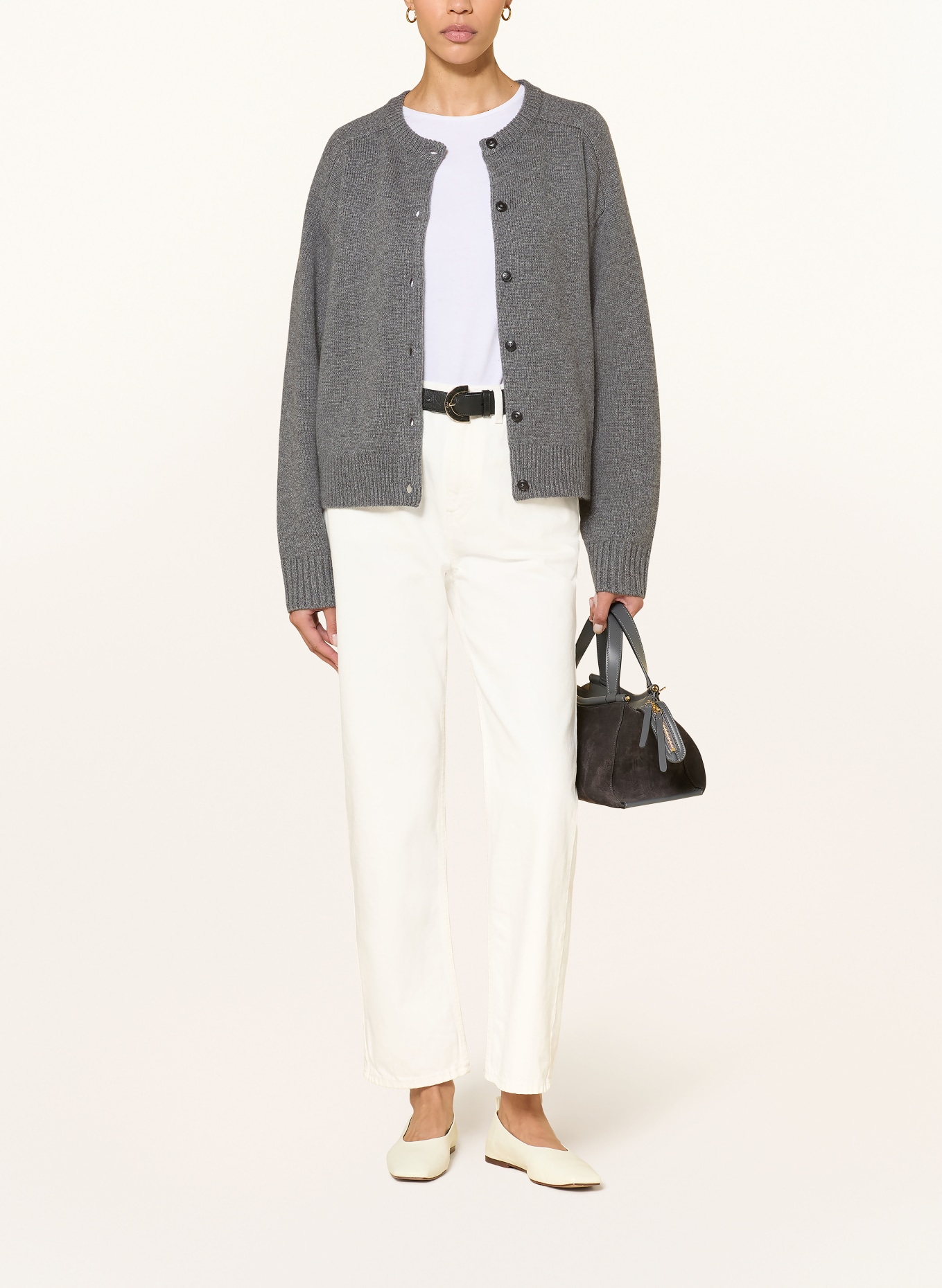 LOULOU DE SAISON Svetr AIDAR: TMAVĚ ŠEDÁ