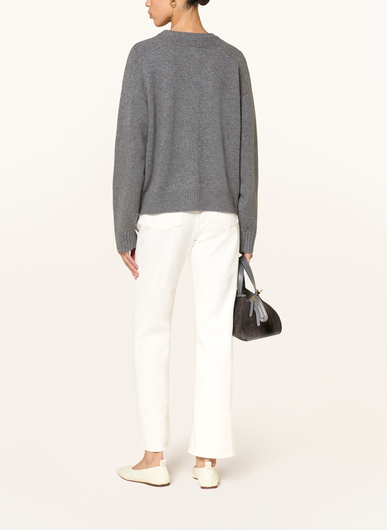 LOULOU DE SAISON Svetr AIDAR: TMAVĚ ŠEDÁ