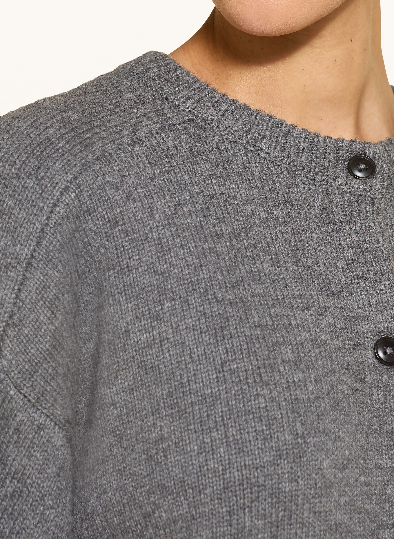 LOULOU DE SAISON Svetr AIDAR: TMAVĚ ŠEDÁ