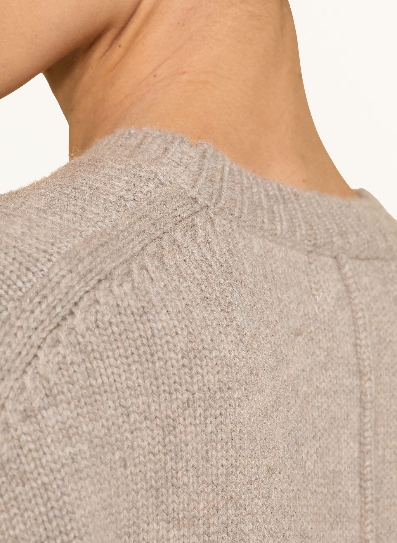 LOULOU DE SAISON PIA oversized cashmere sweater: TAUPE