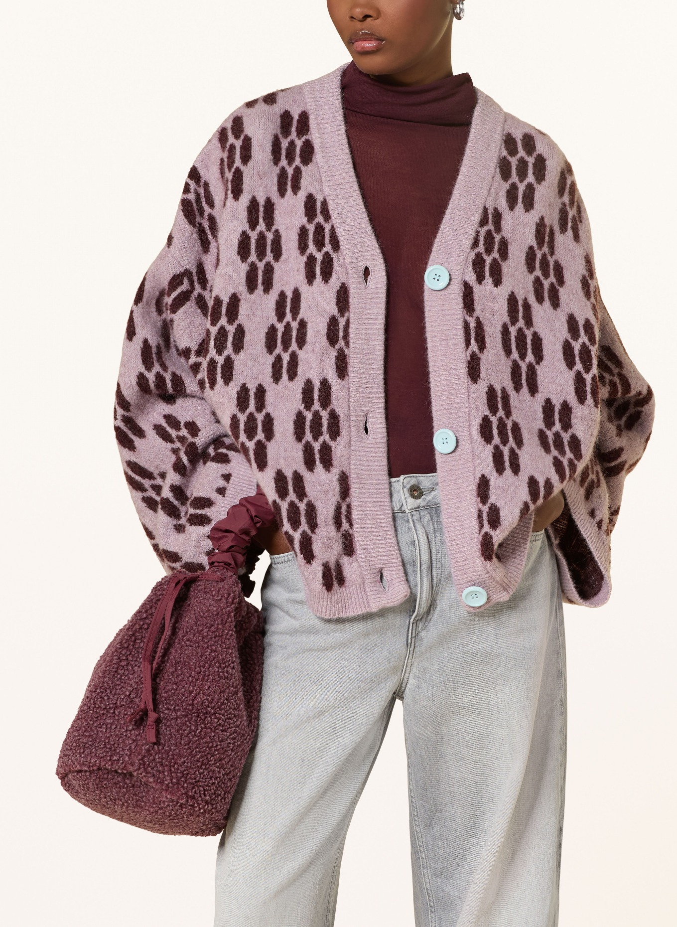 American Vintage Sweter VITOW: JASNOFIOLETOWY