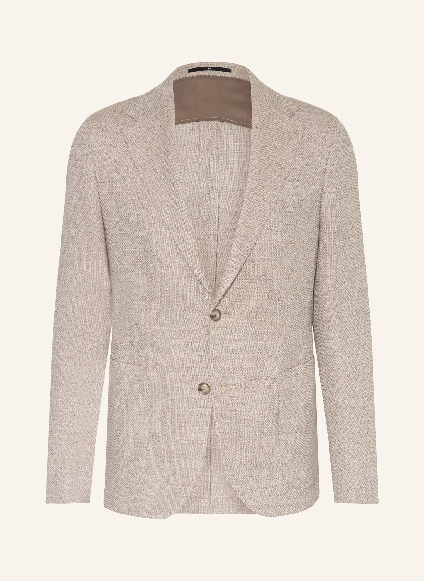 DRESSLER SAWYER Regular Fit jacket with linen and virgin wool: BEIGE