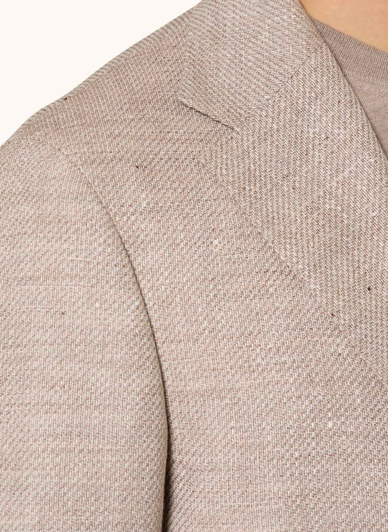 DRESSLER SAWYER Regular Fit jacket with linen and virgin wool: BEIGE