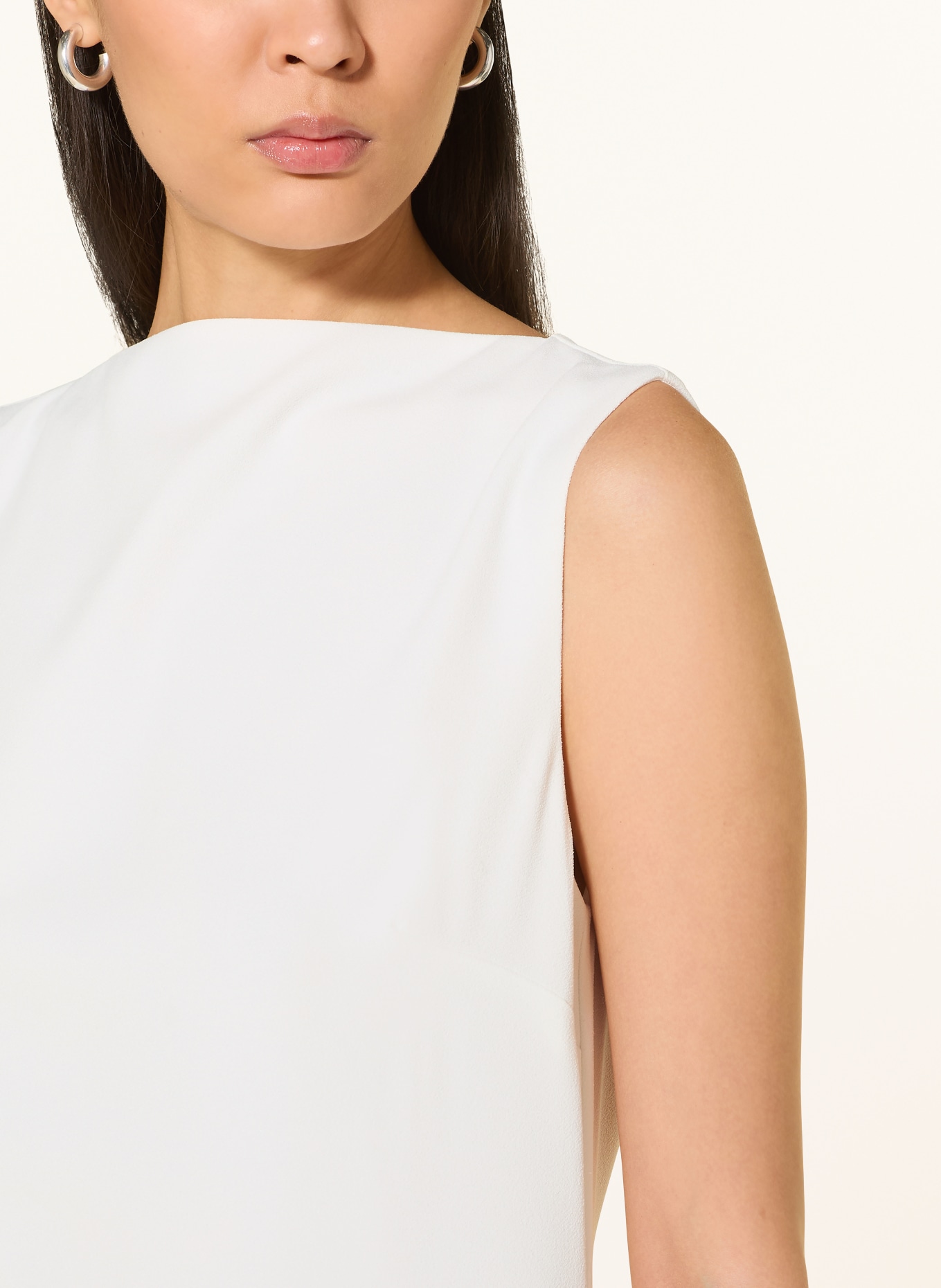 TED BAKER DAHRCY dress with pleats: ECRU