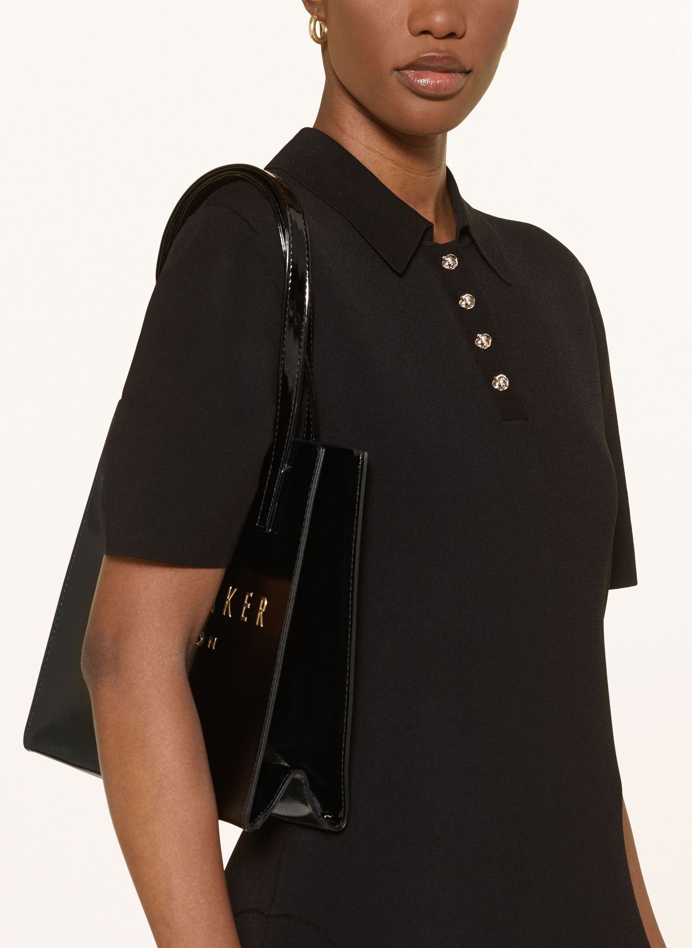 TED BAKER RONYAA dress: BLACK