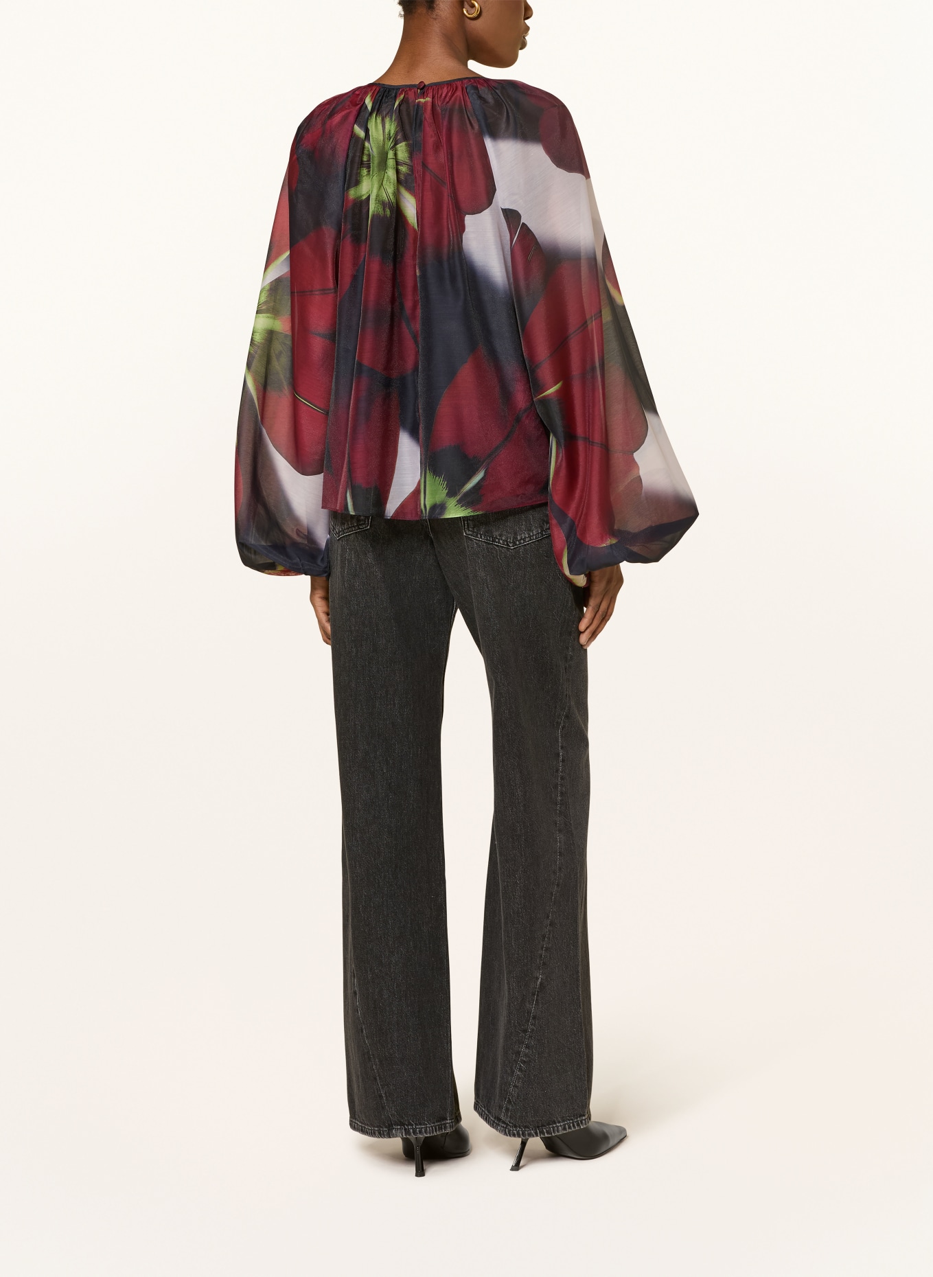 TED BAKER ELAIA blouse shirt: DARK RED / GREEN / BLACK