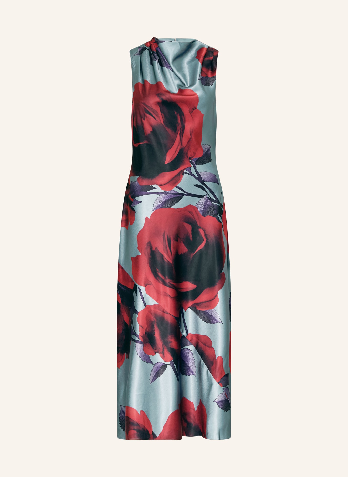 TED BAKER Satin dress HARRLIA: LIGHT BLUE / PURPLE / RED