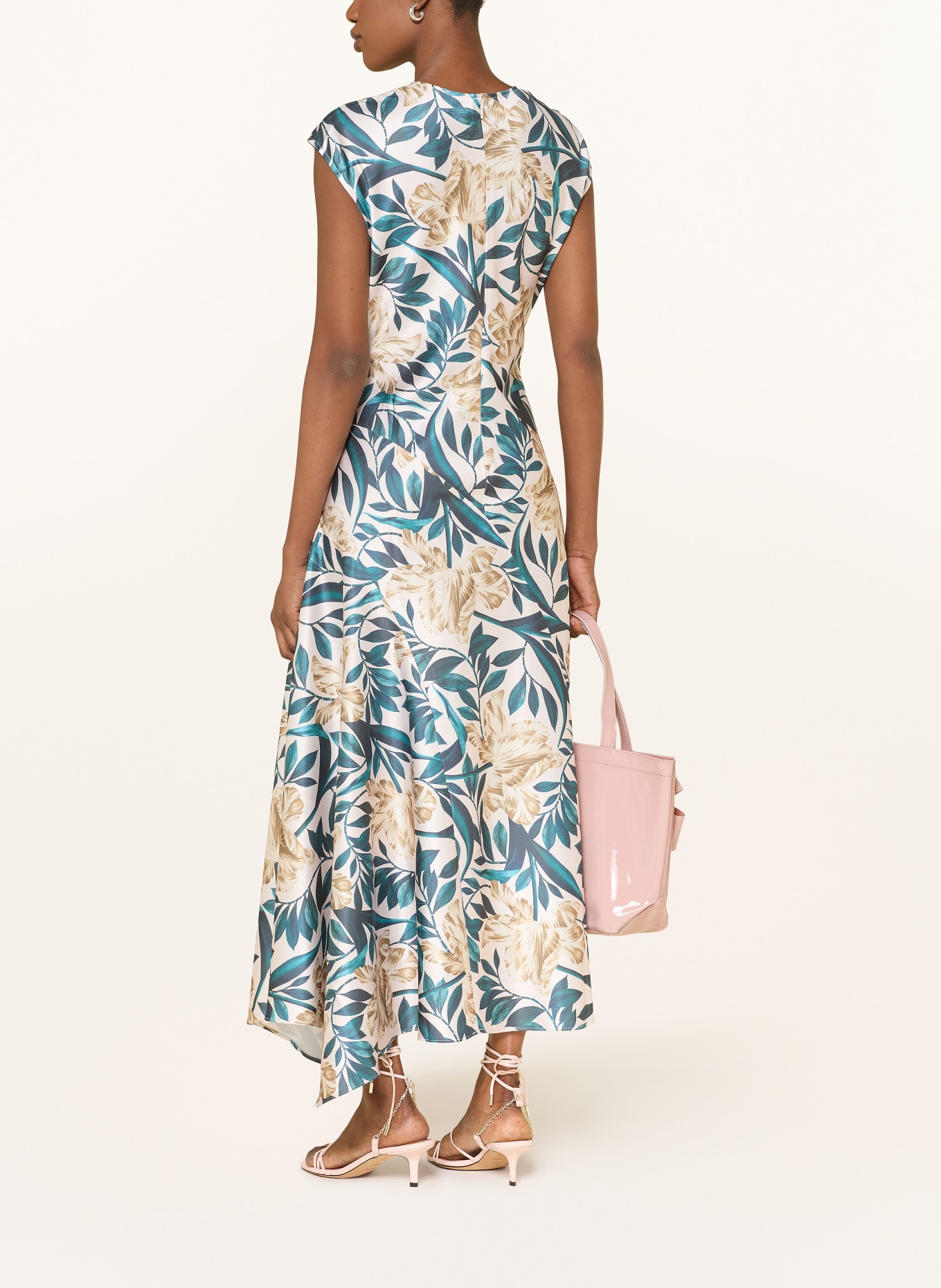 TED BAKER Kleid AIBEE: WEISS / CAMEL / GRÜN