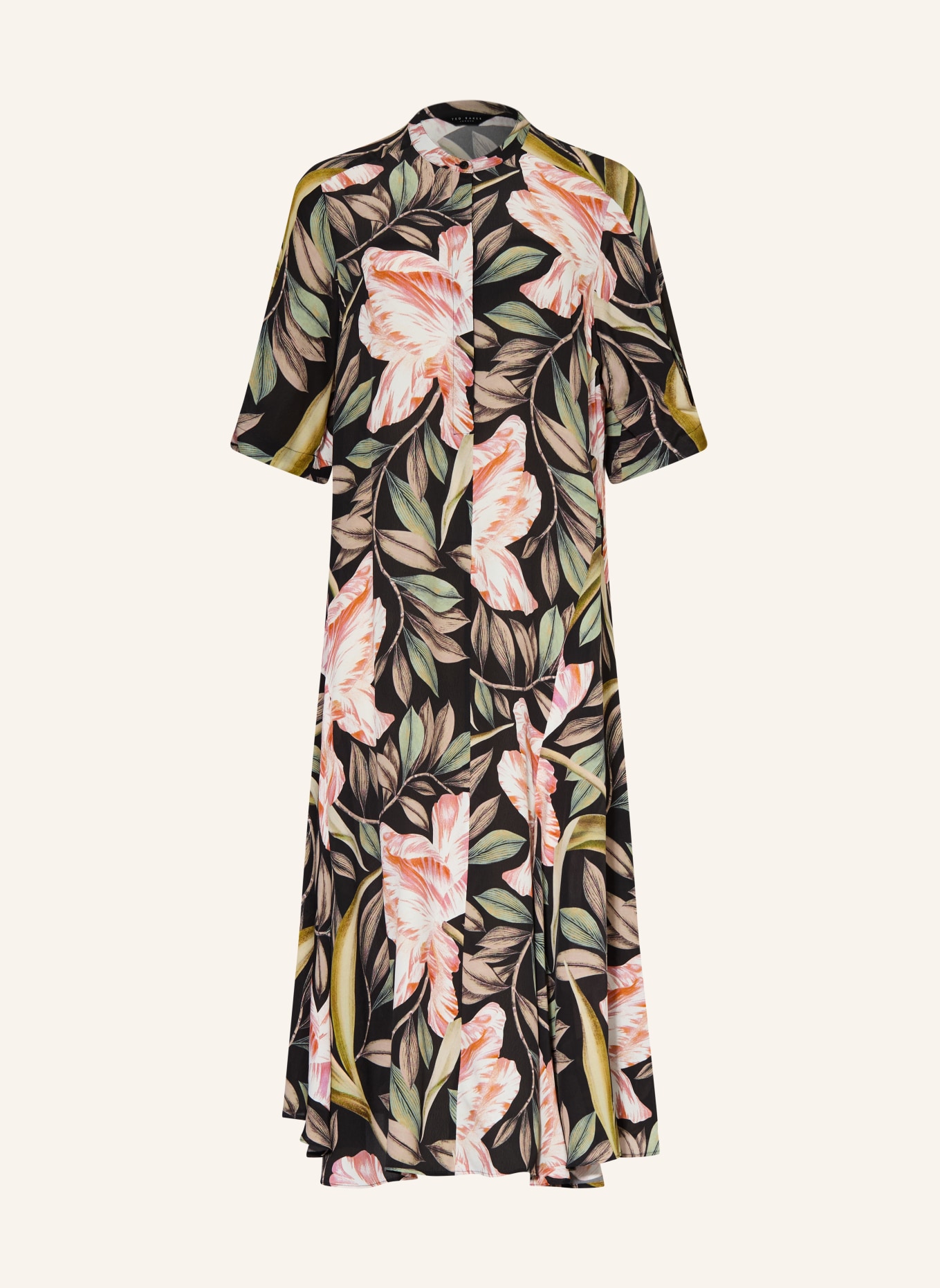 TED BAKER Kleid REYJA: SCHWARZ / HELLROT / GRÜN