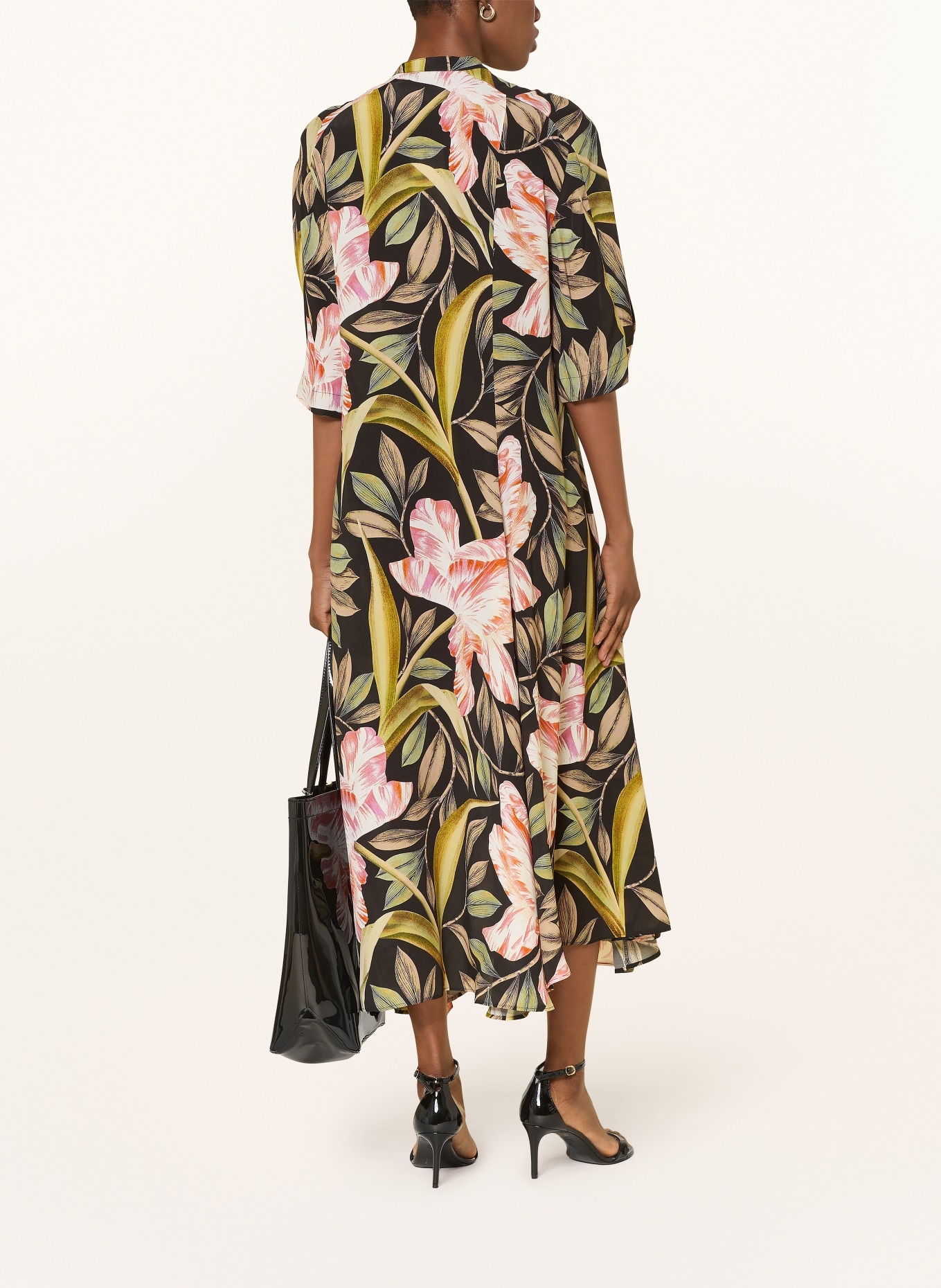 TED BAKER Kleid REYJA: SCHWARZ / HELLROT / GRÜN