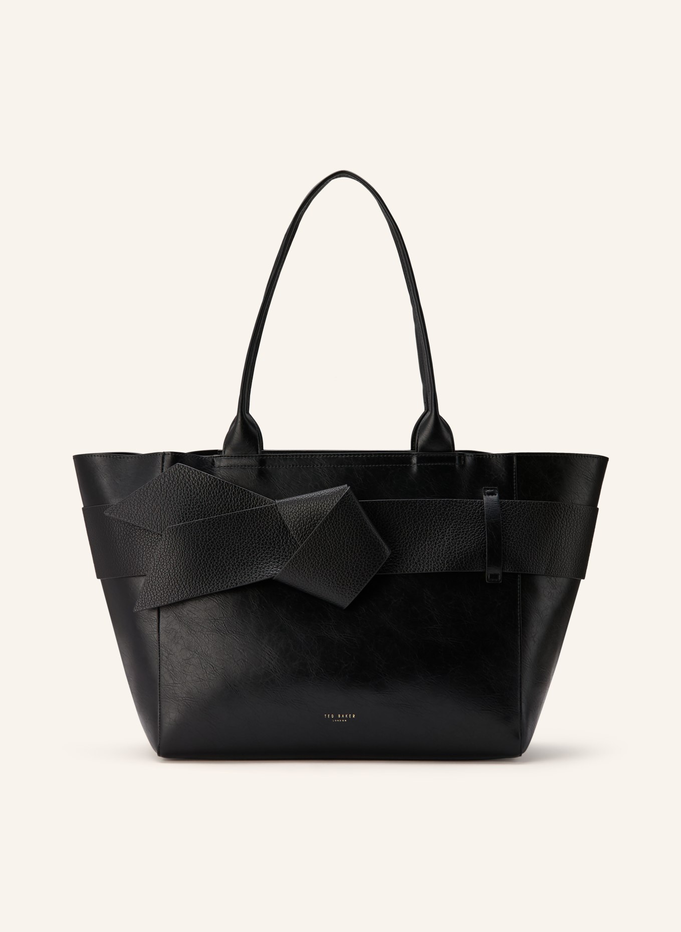 TED BAKER JIMMAPU LARGE shopper bag with pouch: BLACK