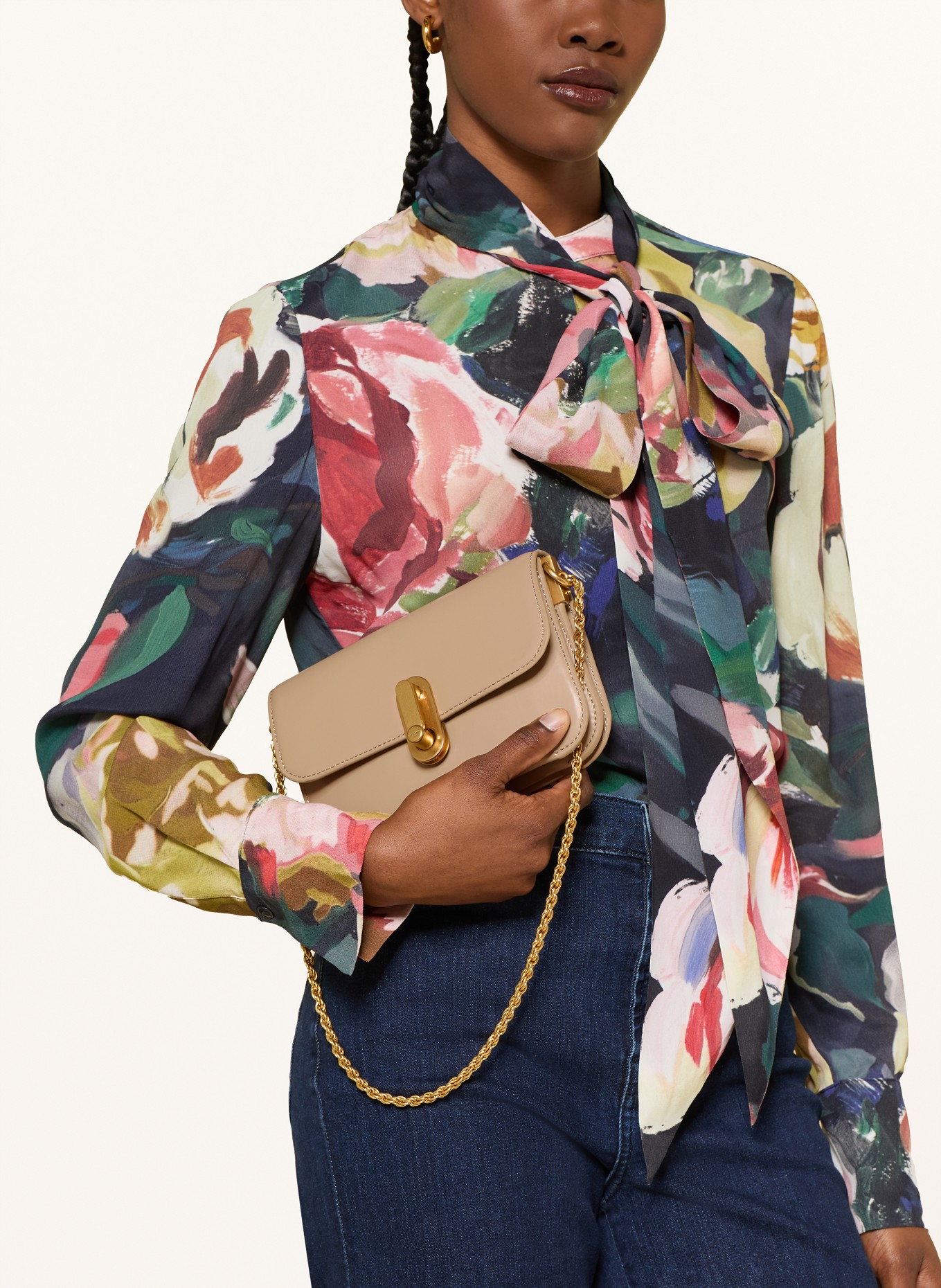 TED BAKER Torba na ramię KKAYSA: BEŻOWY / ZŁOTY