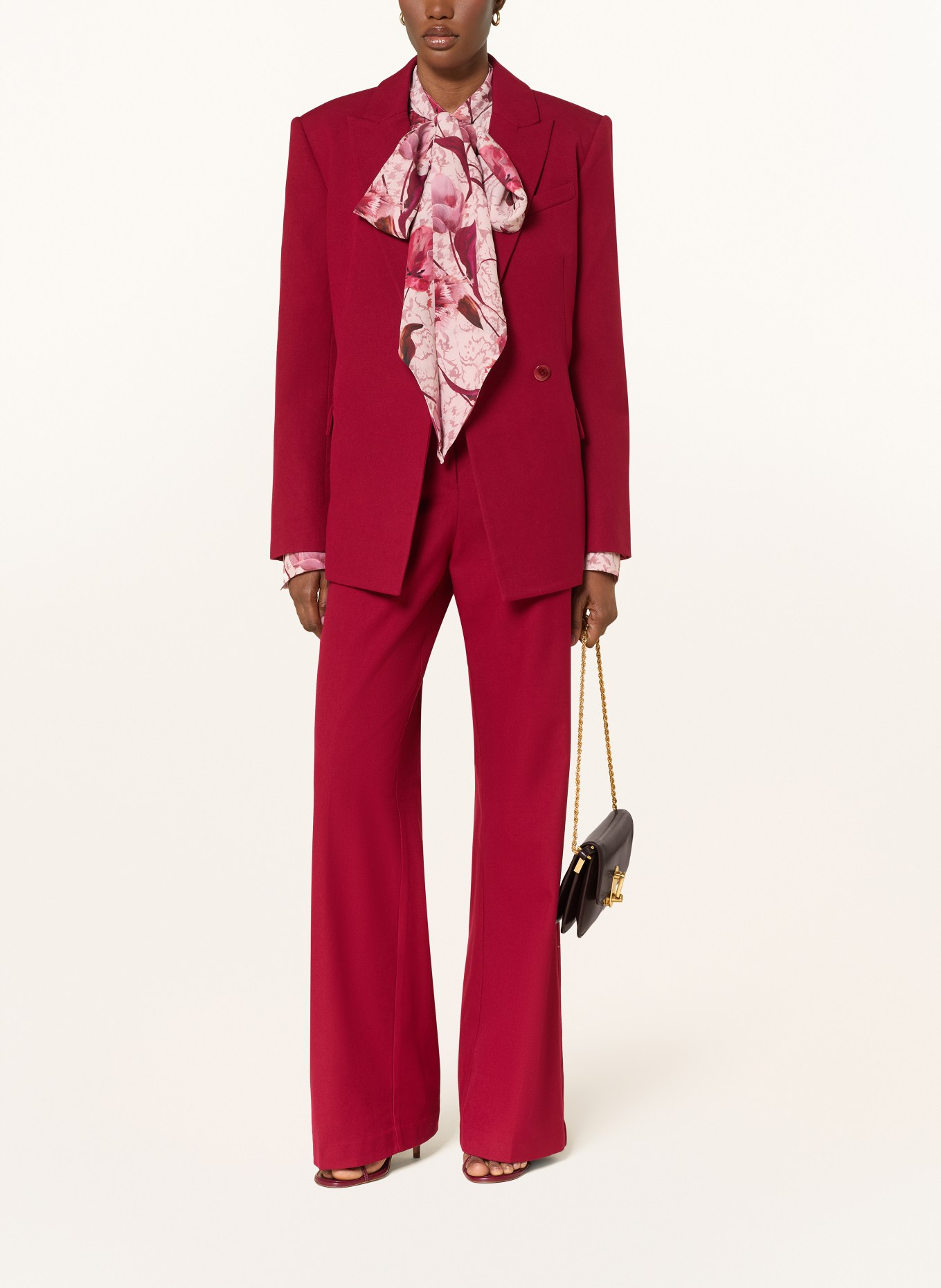 TED BAKER Schoudertas KKAYSA: DONKERROOD / GOUD