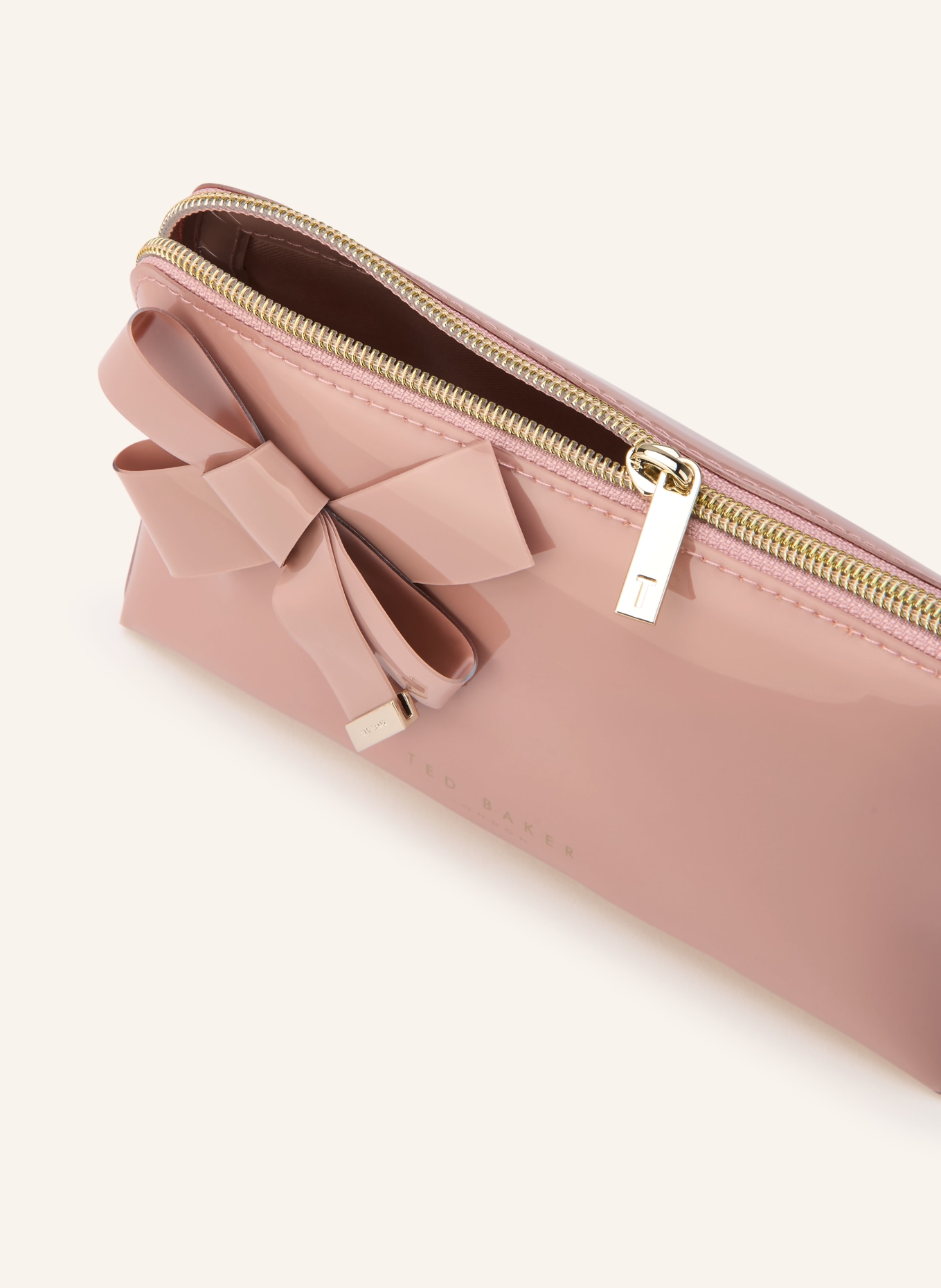 TED BAKER NICOLAI cosmetic bag: DUSKY PINK / GOLD