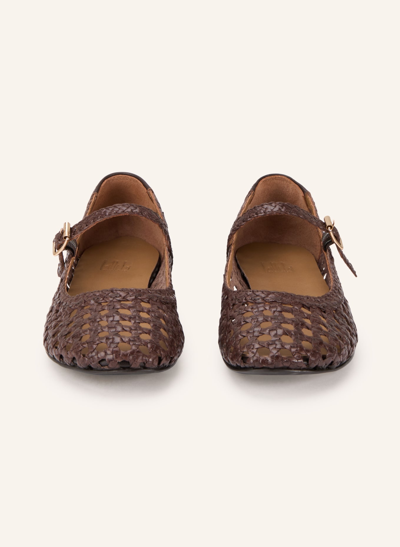billi bi Mary-Jane-Ballerinas: DUNKELBRAUN