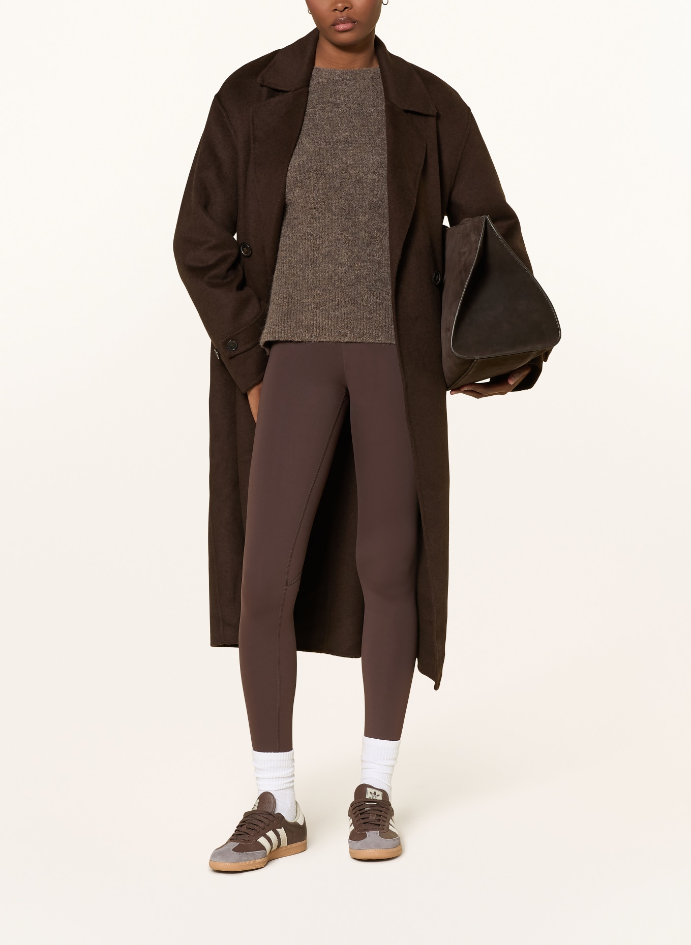 NEO NOIR VESTA leggings: DARK BROWN