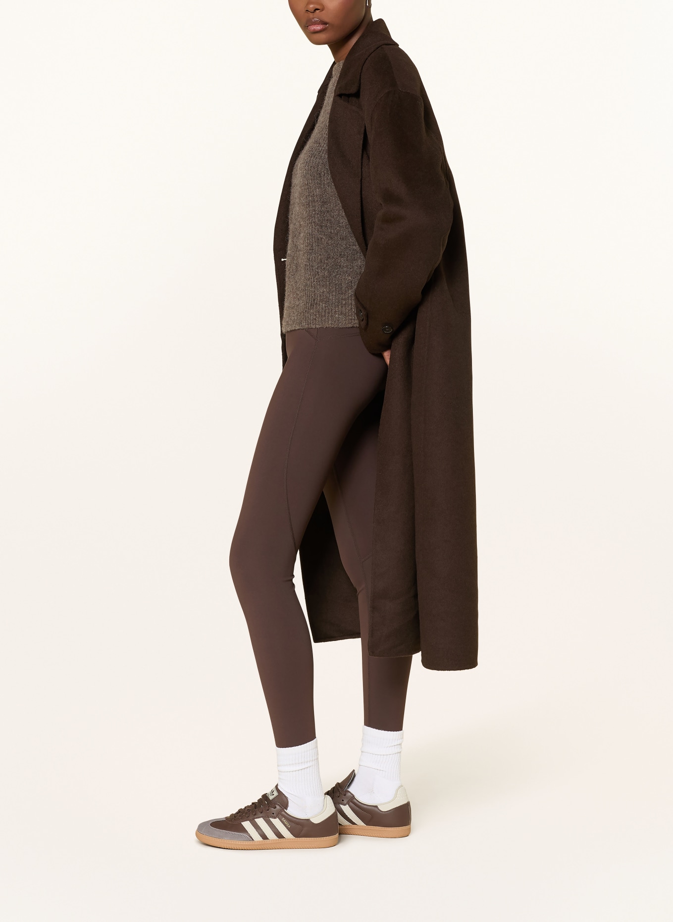 NEO NOIR VESTA leggings: DARK BROWN