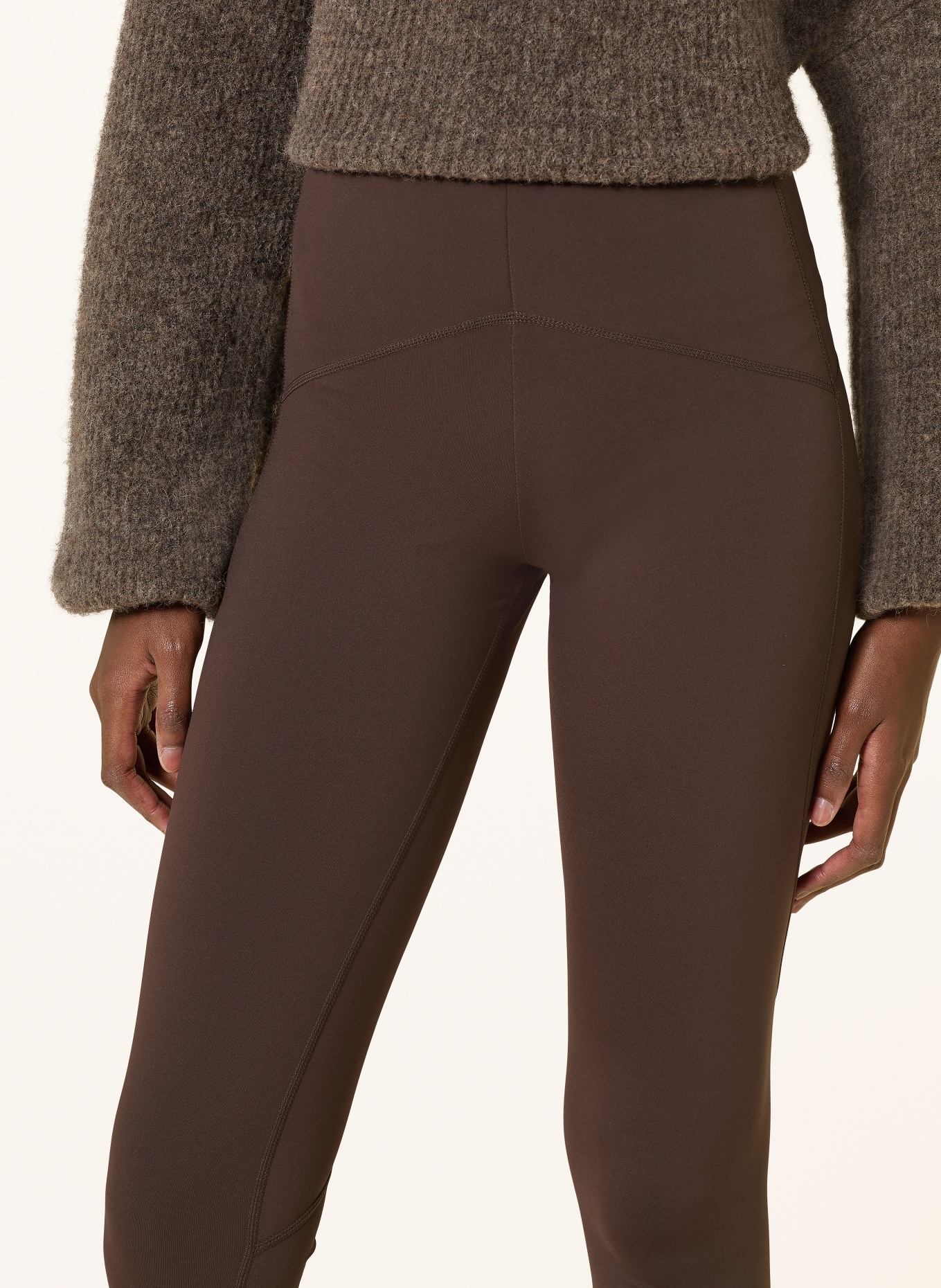 NEO NOIR VESTA leggings: DARK BROWN