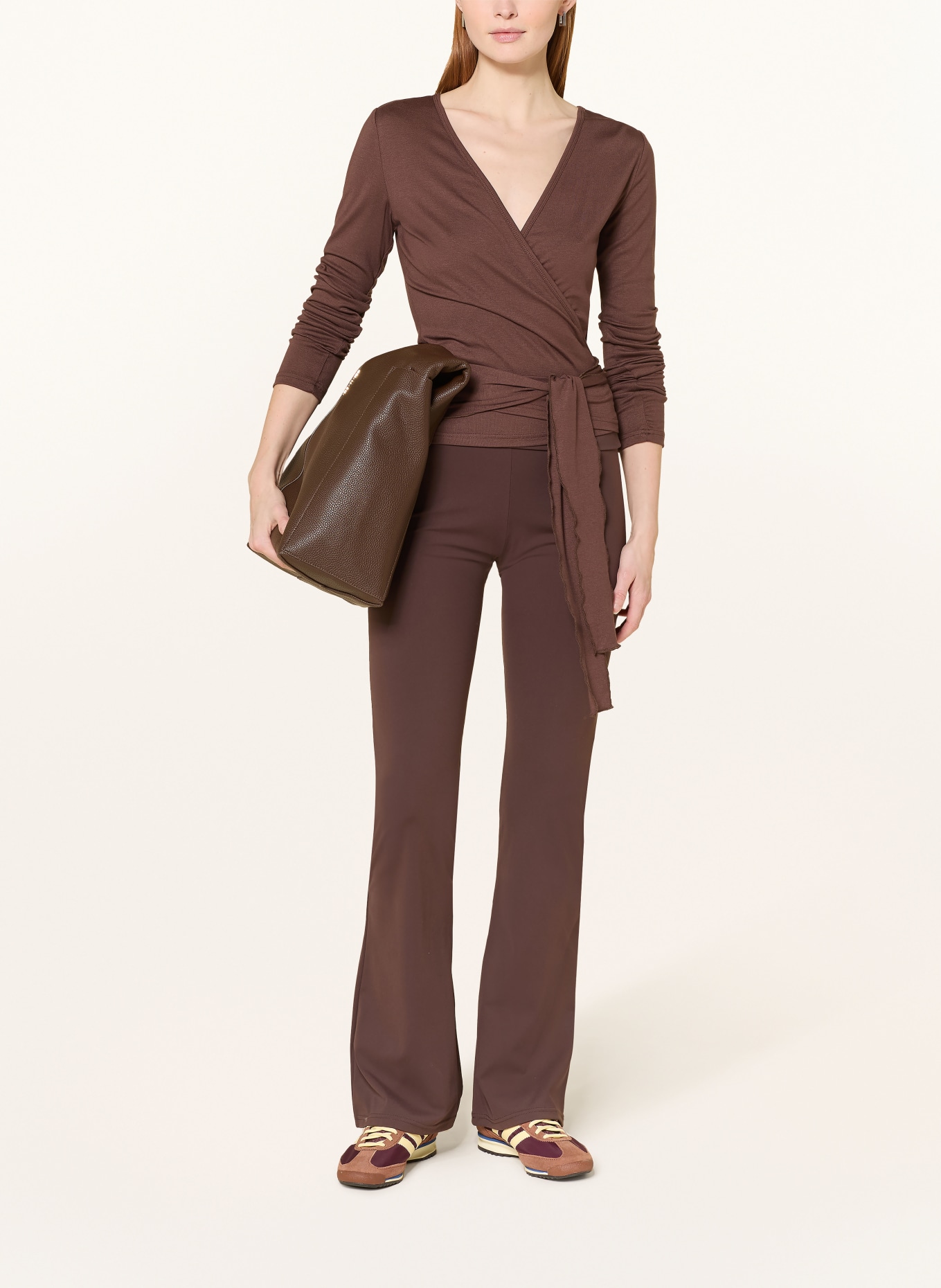 NEO NOIR Wrap blouse NIA: DARK BROWN