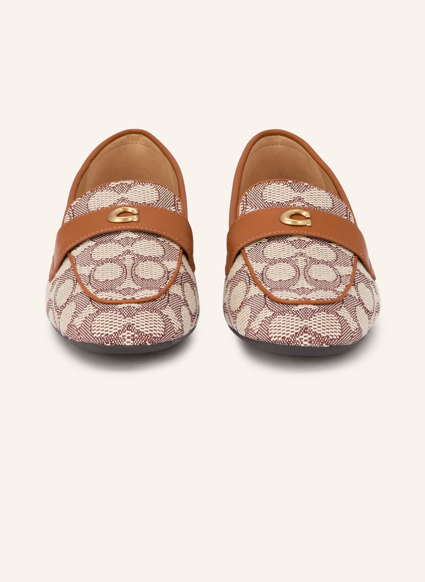 COACH Loafer: DUNKELBRAUN / COGNAC / CREME
