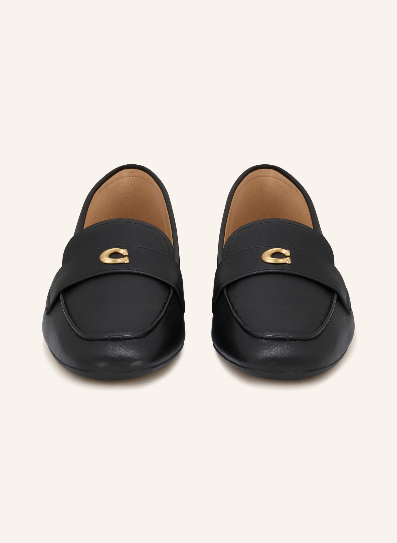 COACH mokasíny: ČERNÁ