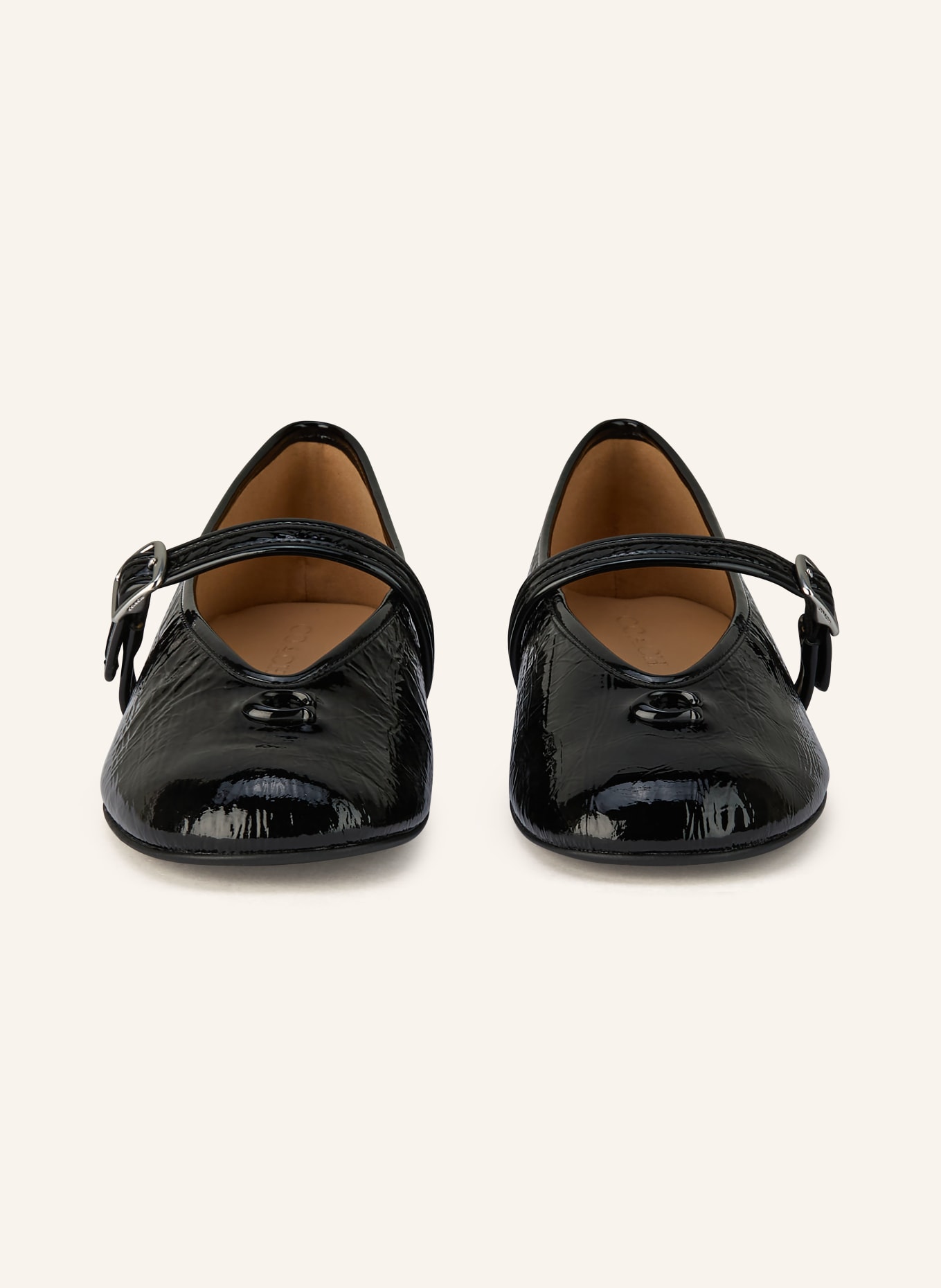 COACH Baleriny Mary Jane: CZARNY