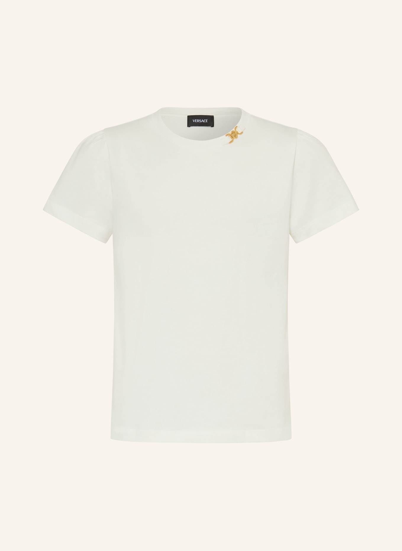 VERSACE tričko: BÍLÁ / ZLATÁ