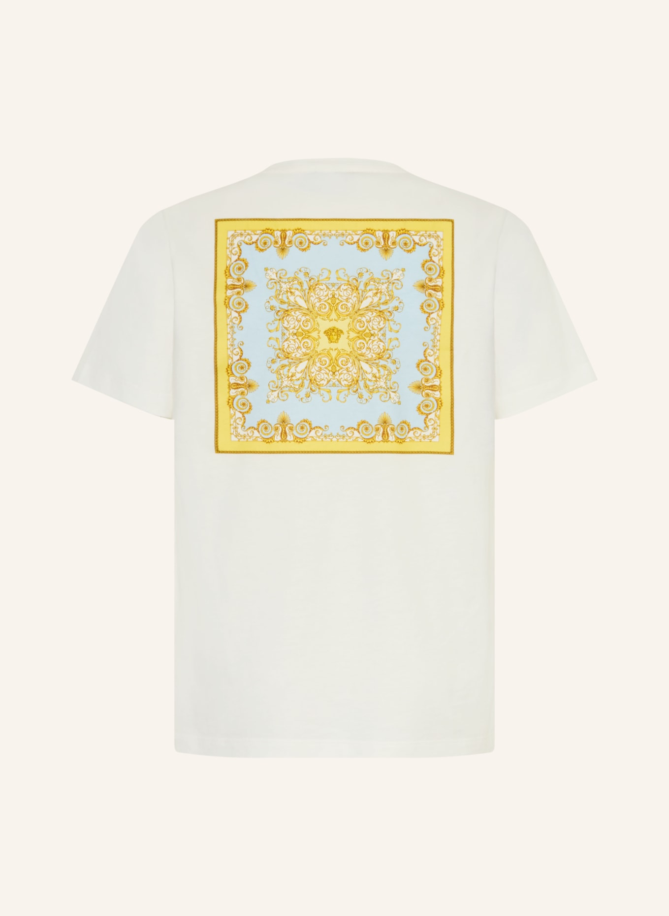 VERSACE T-shirt: WHITE / YELLOW / LIGHT BLUE