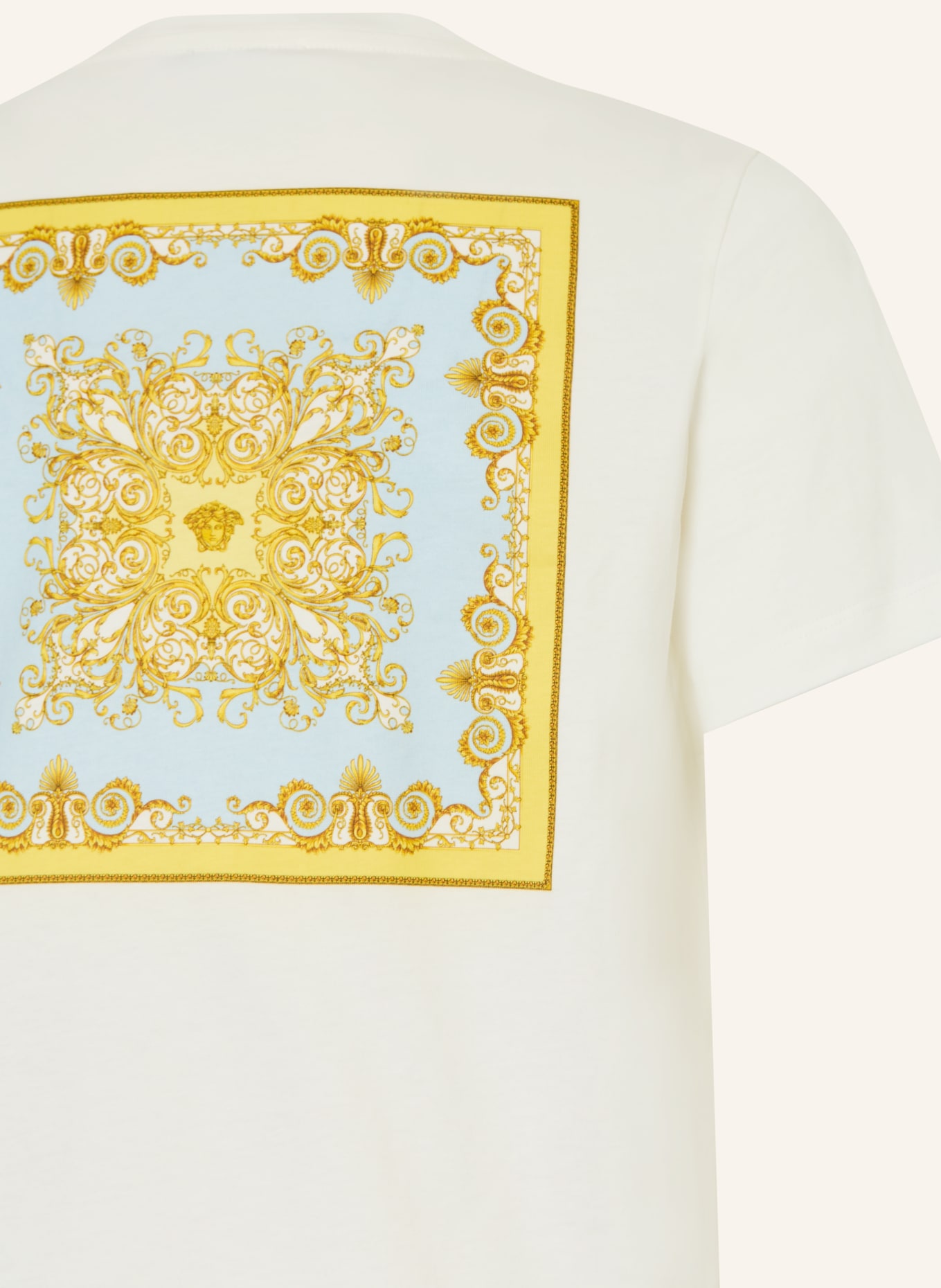 VERSACE T-shirt: WHITE / YELLOW / LIGHT BLUE