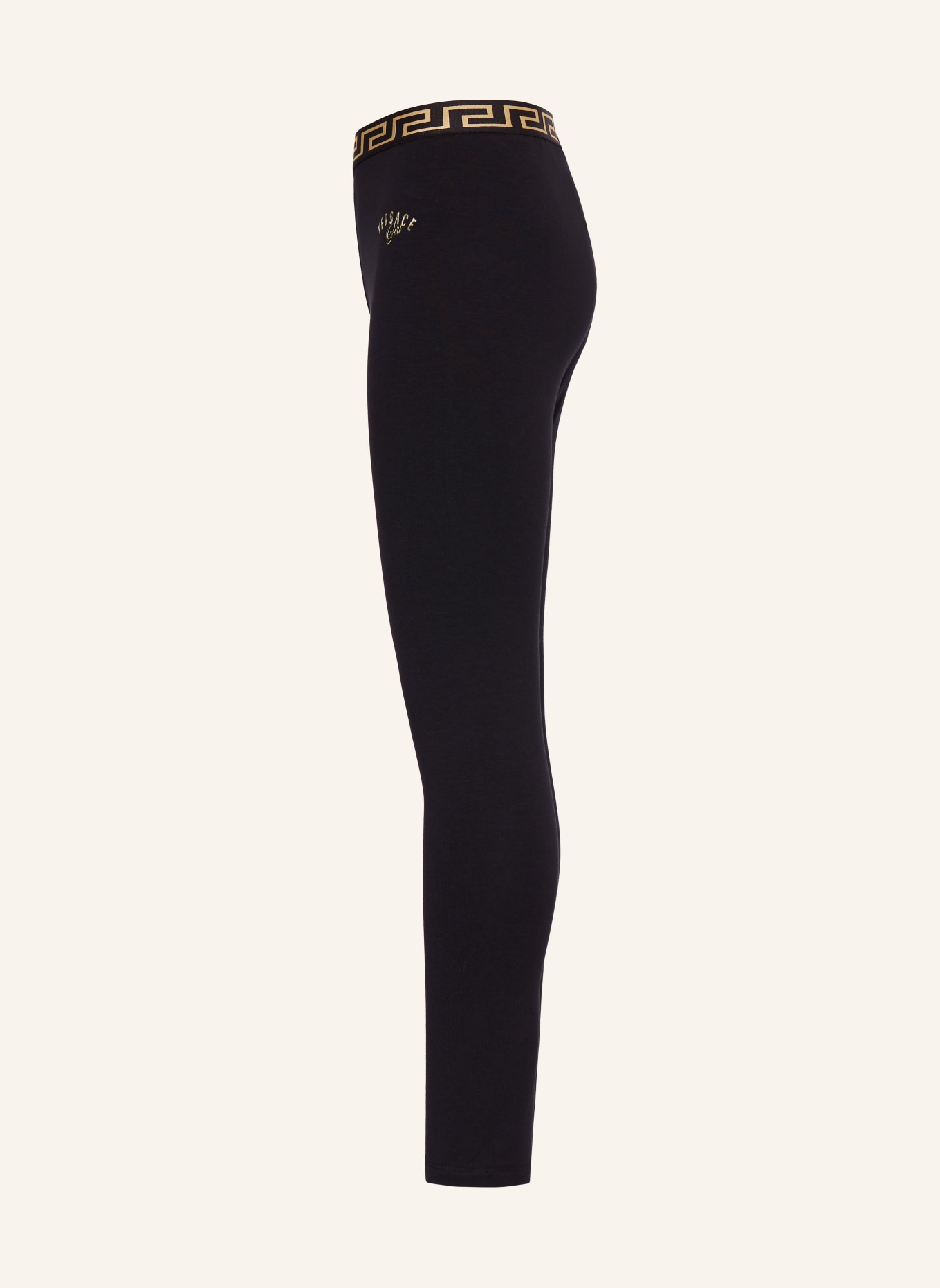 VERSACE leggings: BLACK / GOLD