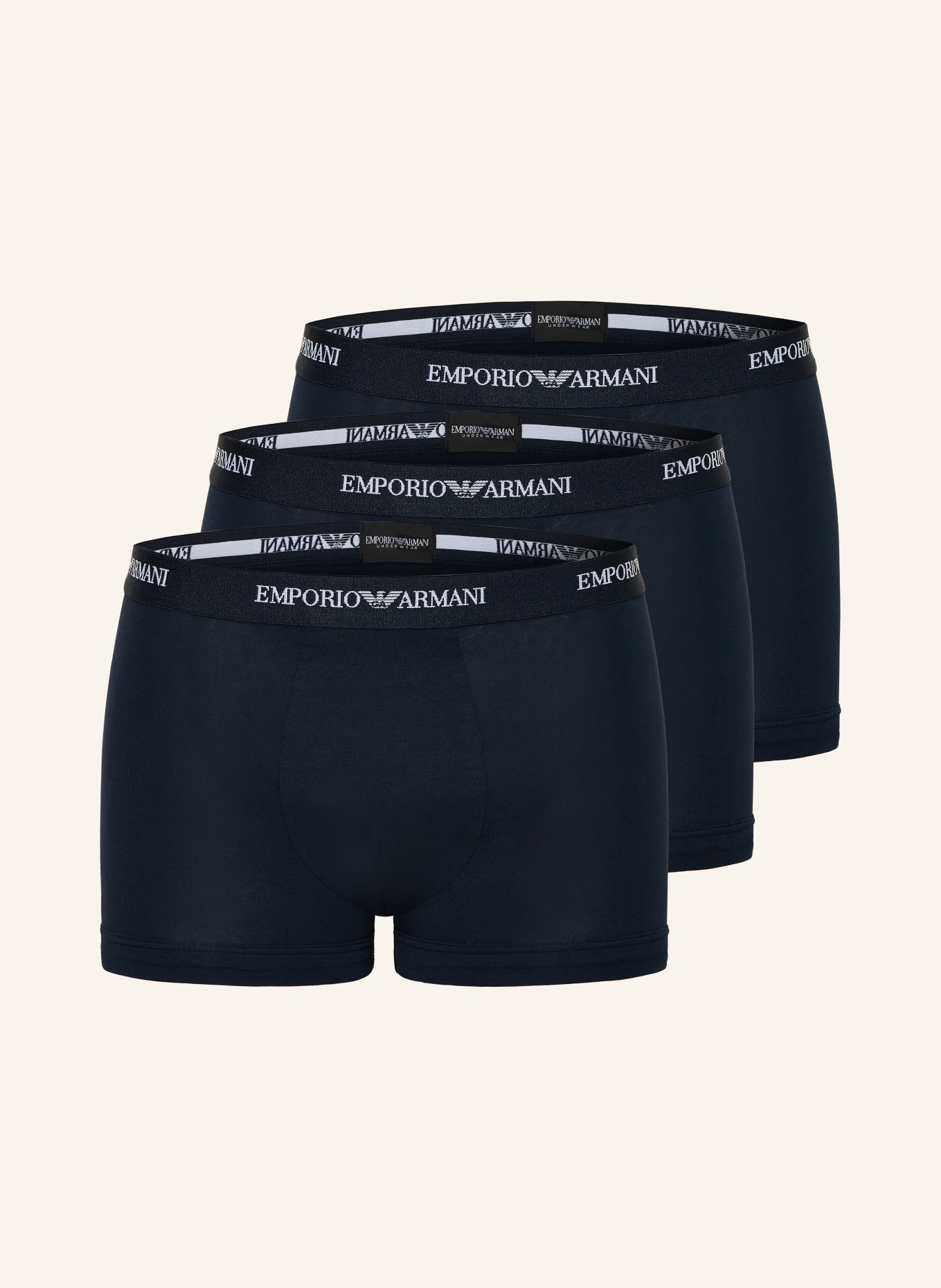 EMPORIO ARMANI 3er-Pack Boxershorts: DUNKELBLAU