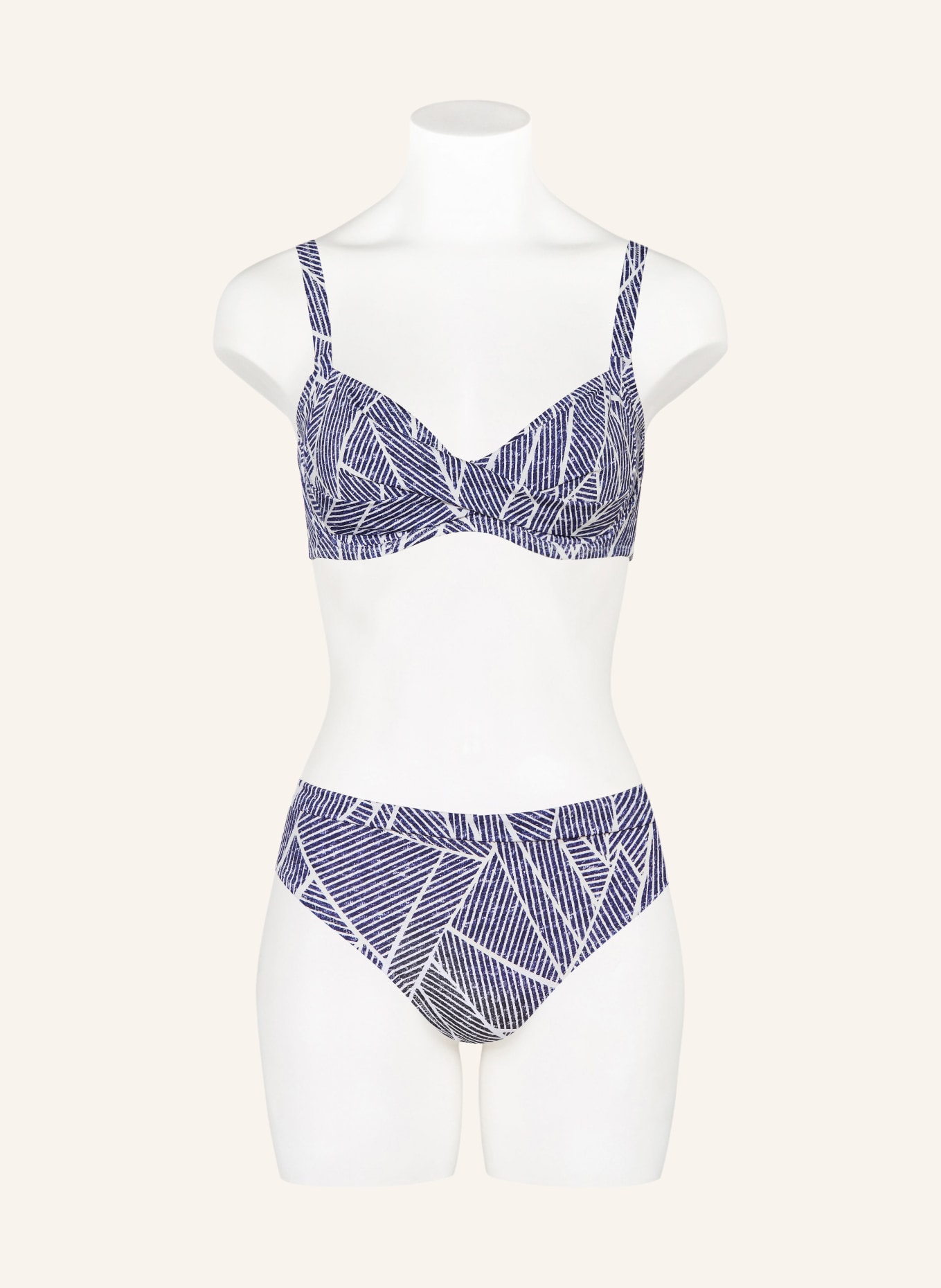 Lidea Basic Bikini Bottoms INDIGO GRID: DARK BLUE / WHITE