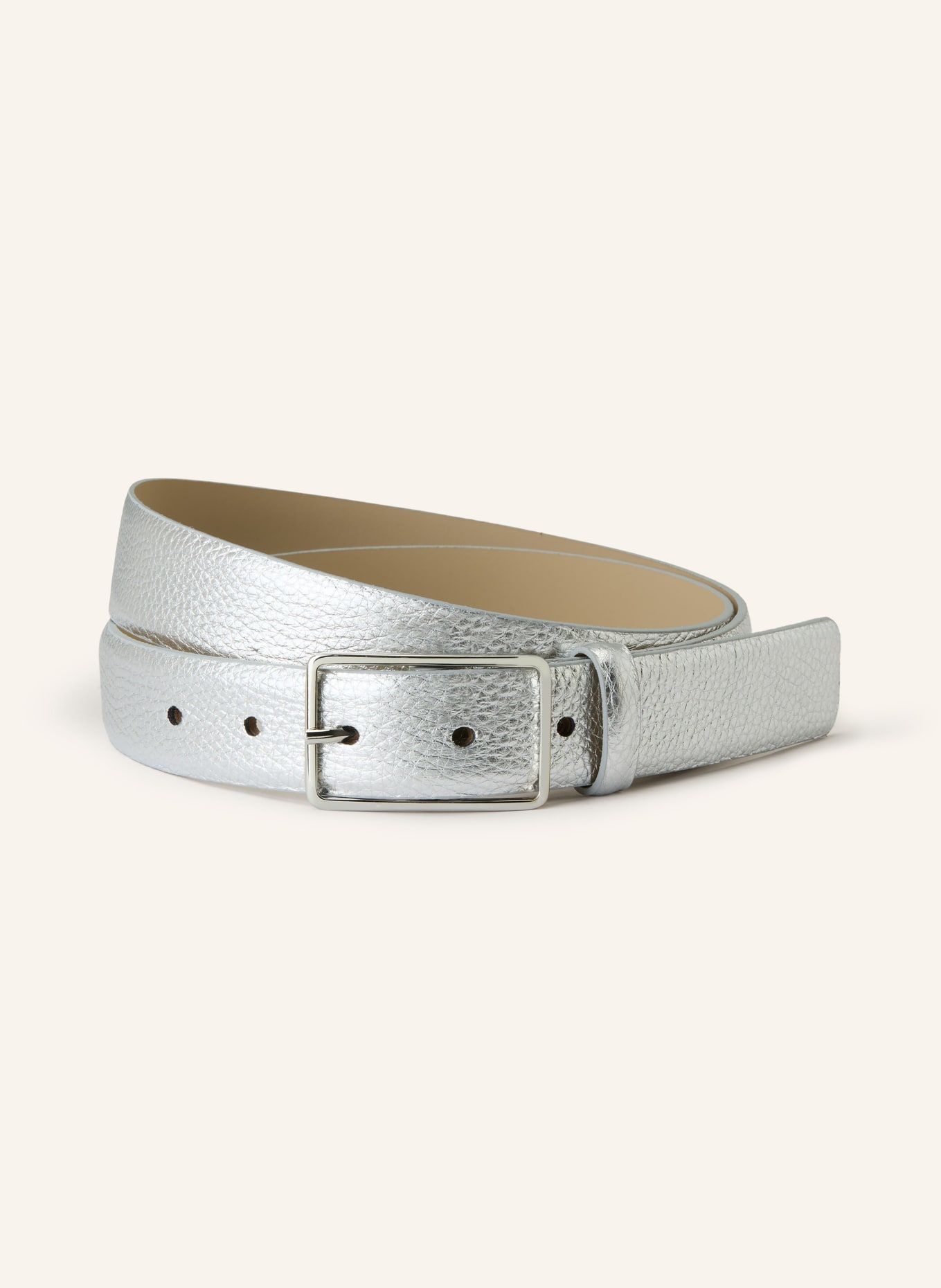 abro leather belt: SILVER