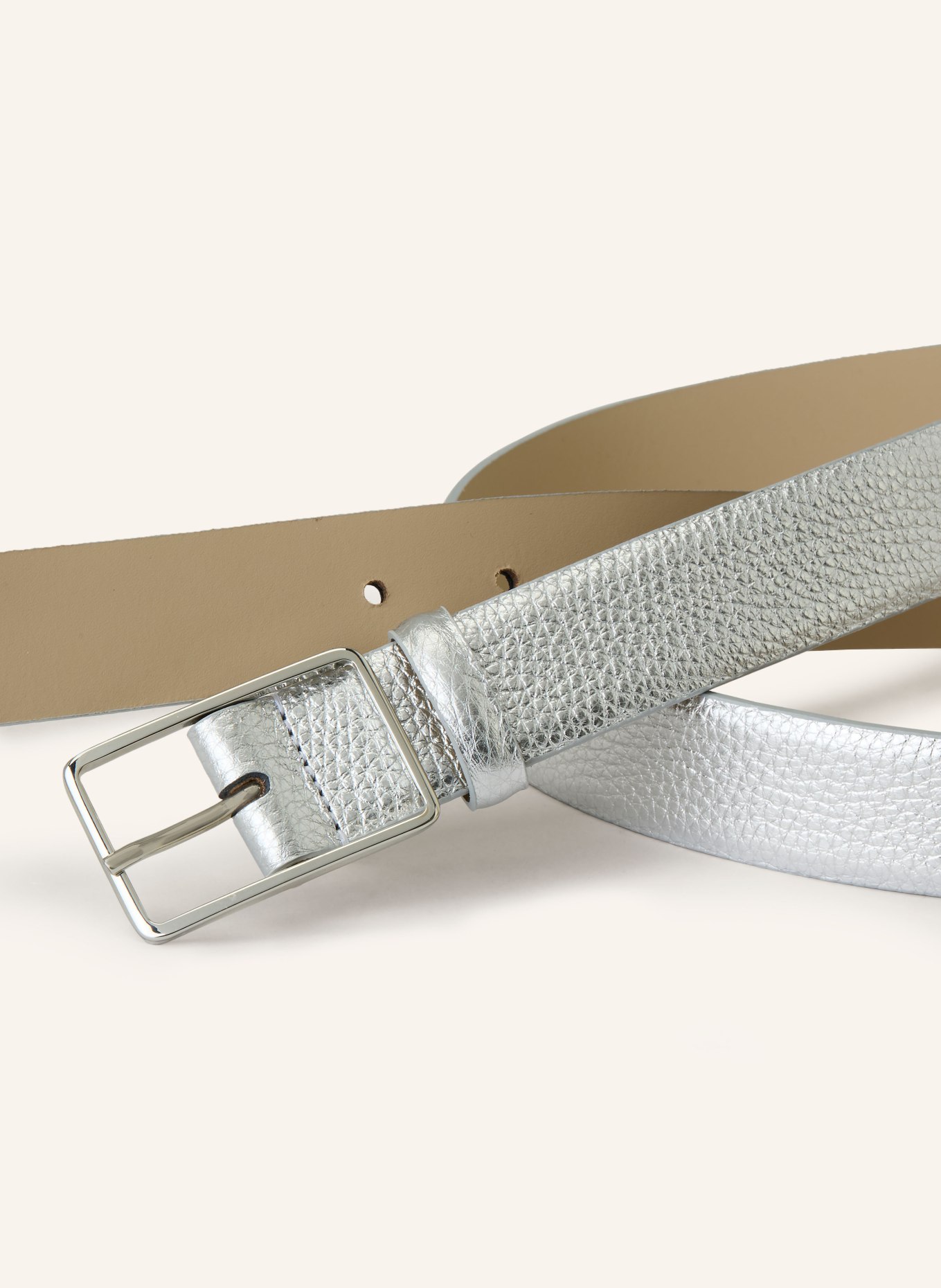 abro leather belt: SILVER