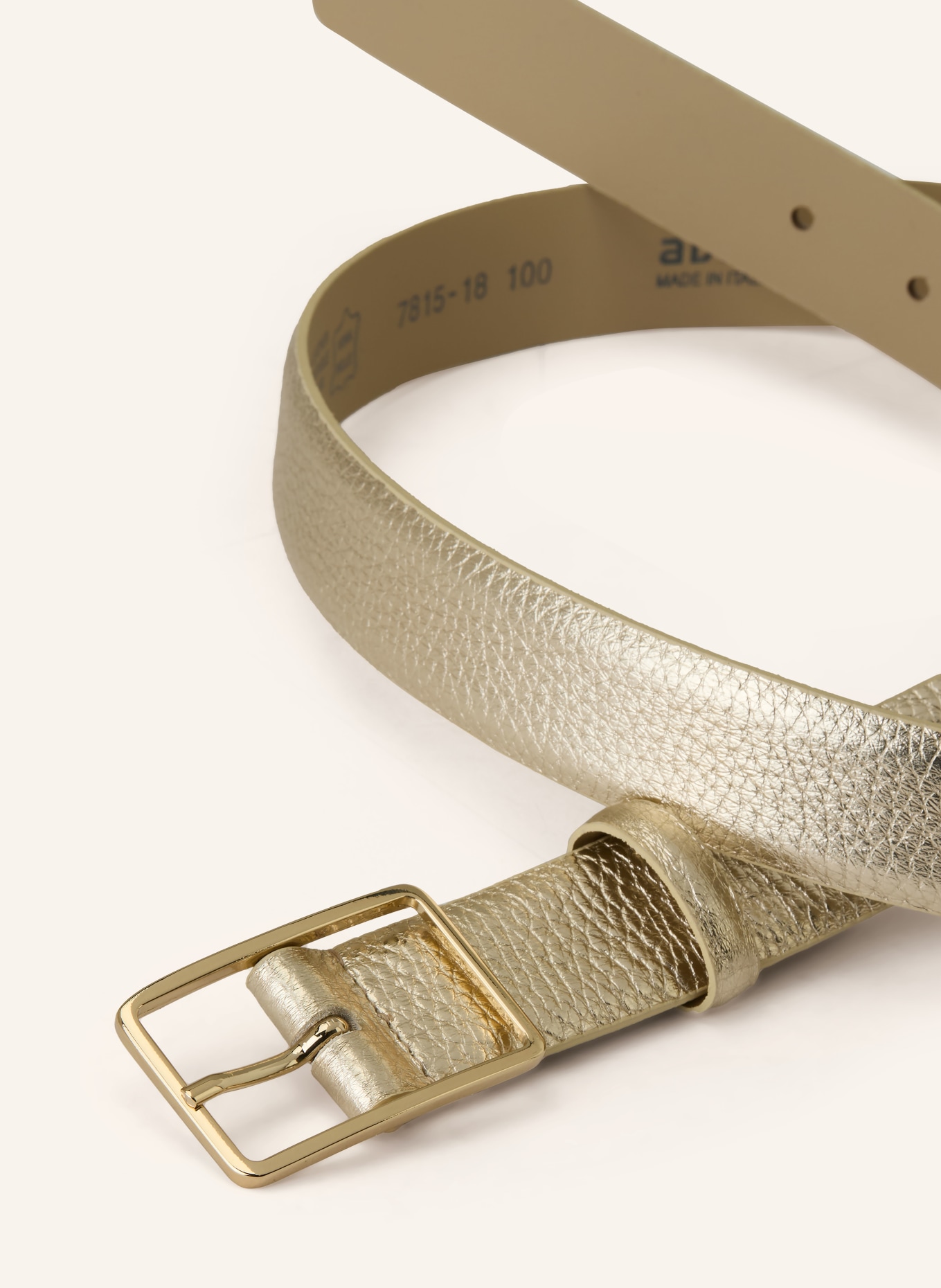 abro leather belt: GOLD