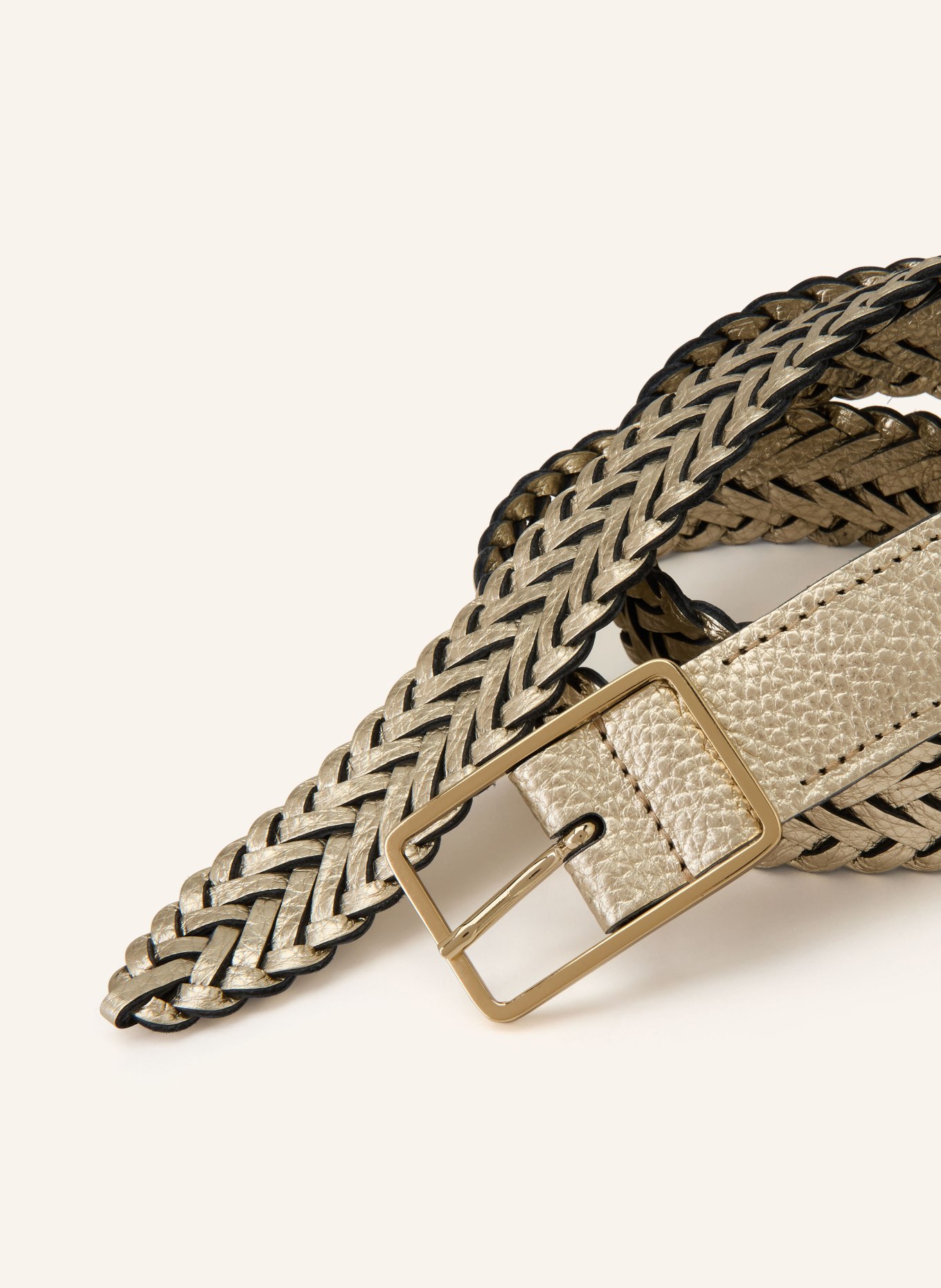 abro skórzany pasek: ZŁOTY