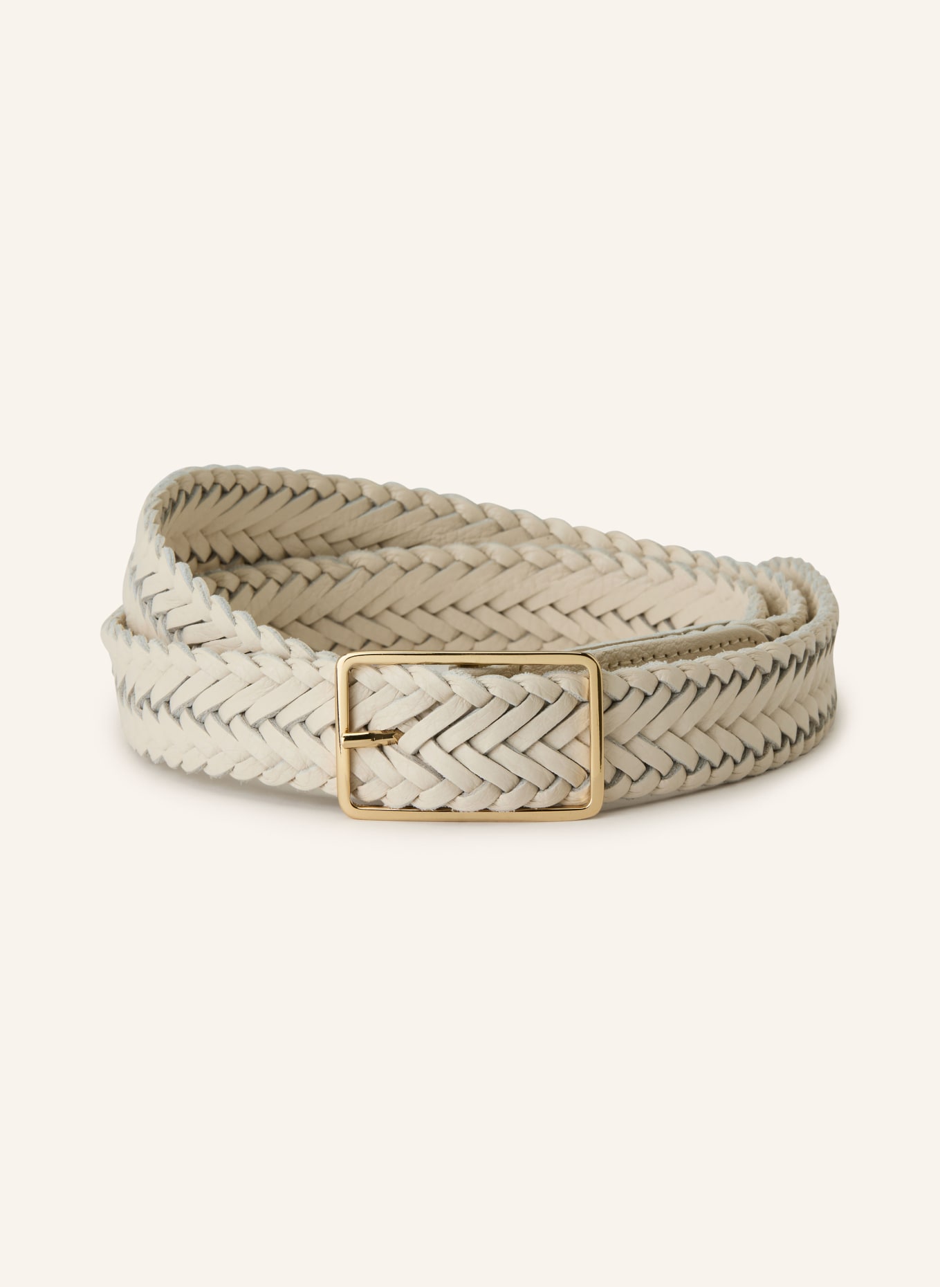 abro Ledergürtel DALIA: BEIGE / GOLD