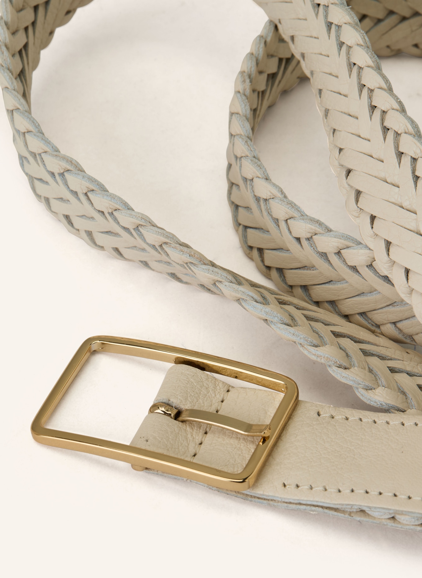 abro Ledergürtel DALIA: BEIGE / GOLD