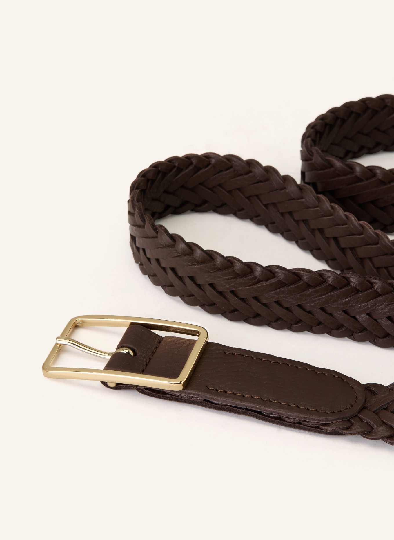 abro Ledergürtel DALIA: DUNKELBRAUN / GOLD